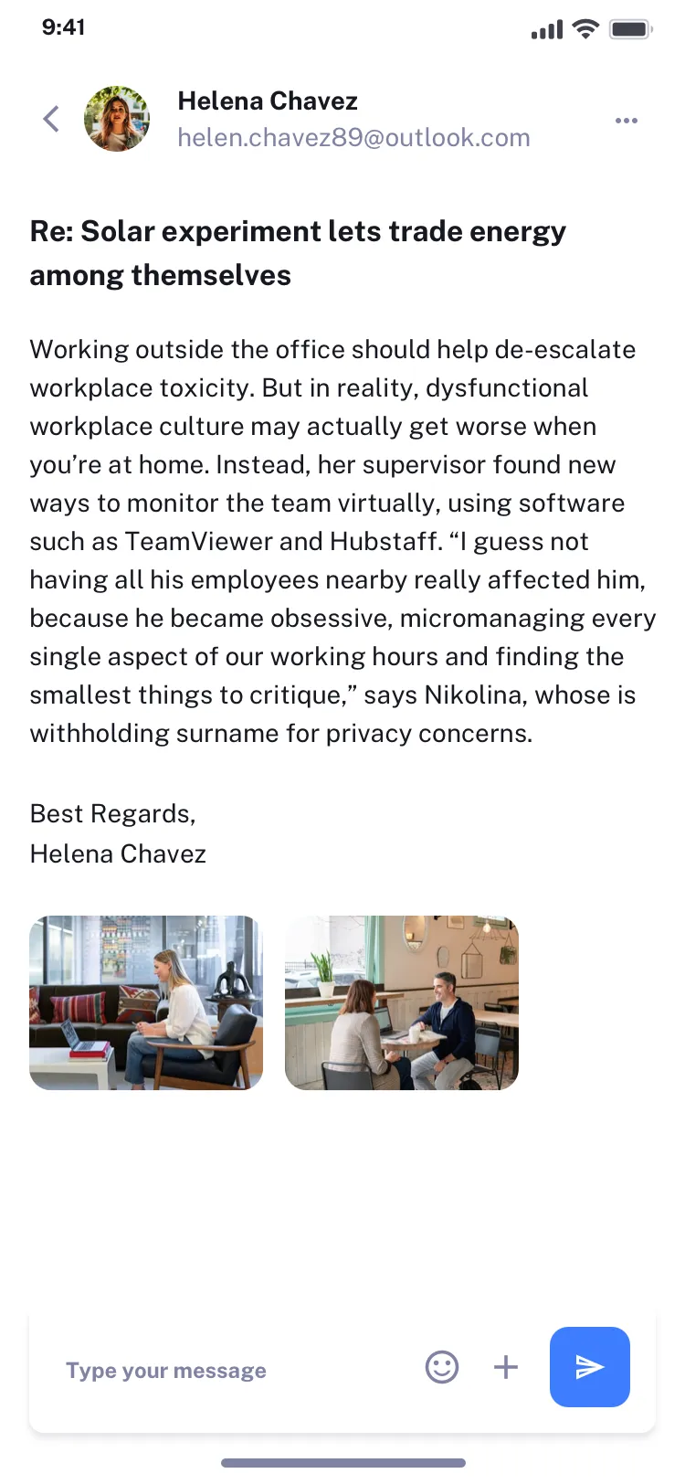Messenger app design