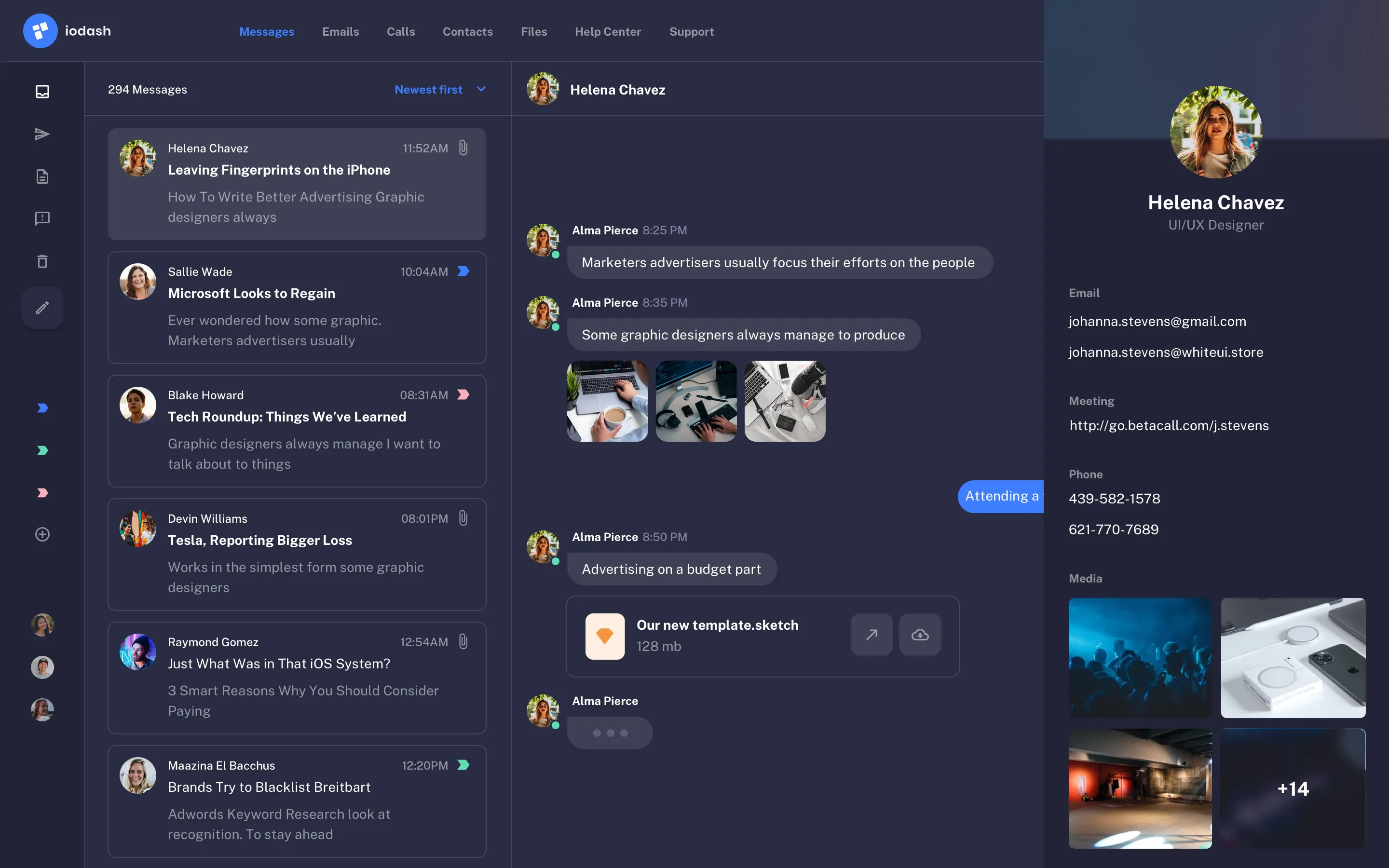 Messenger app design