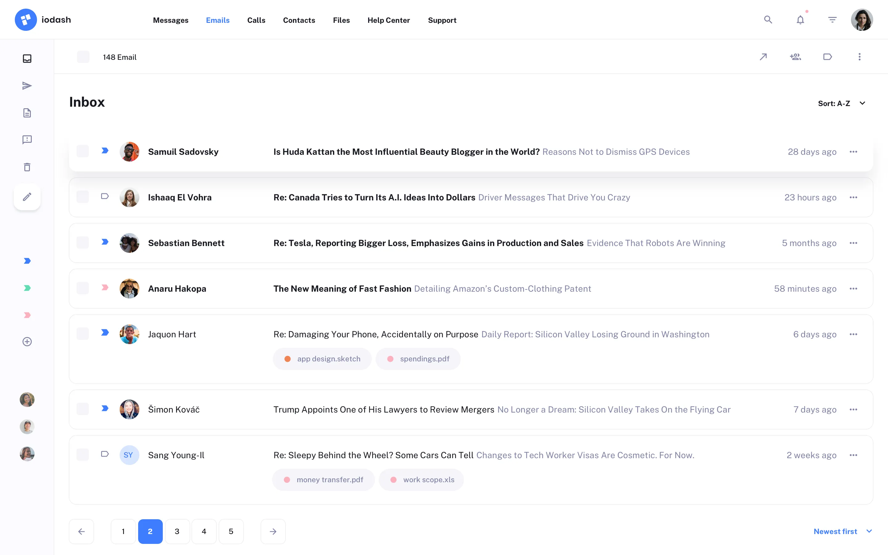 Messenger app design