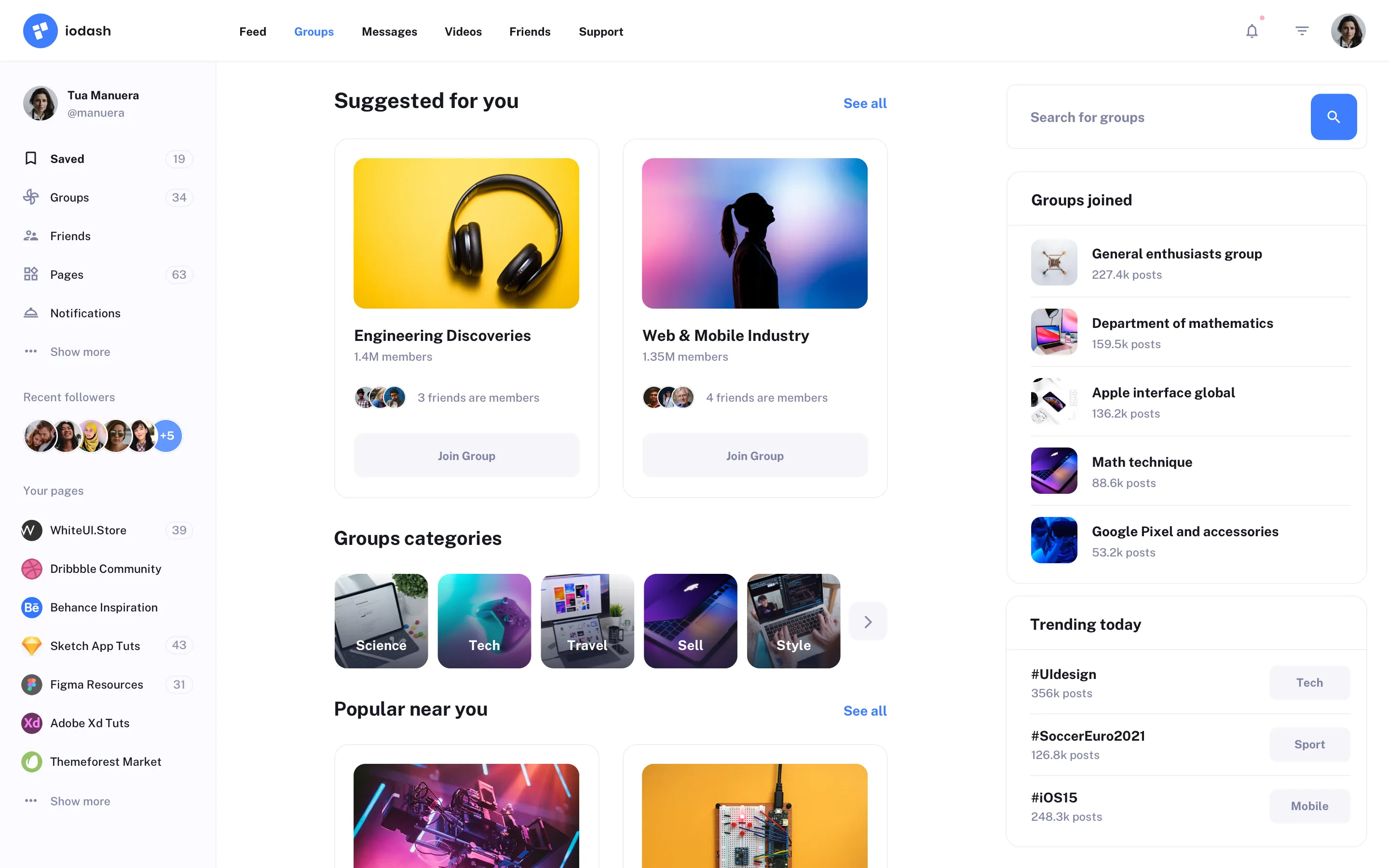 Social Web App Design