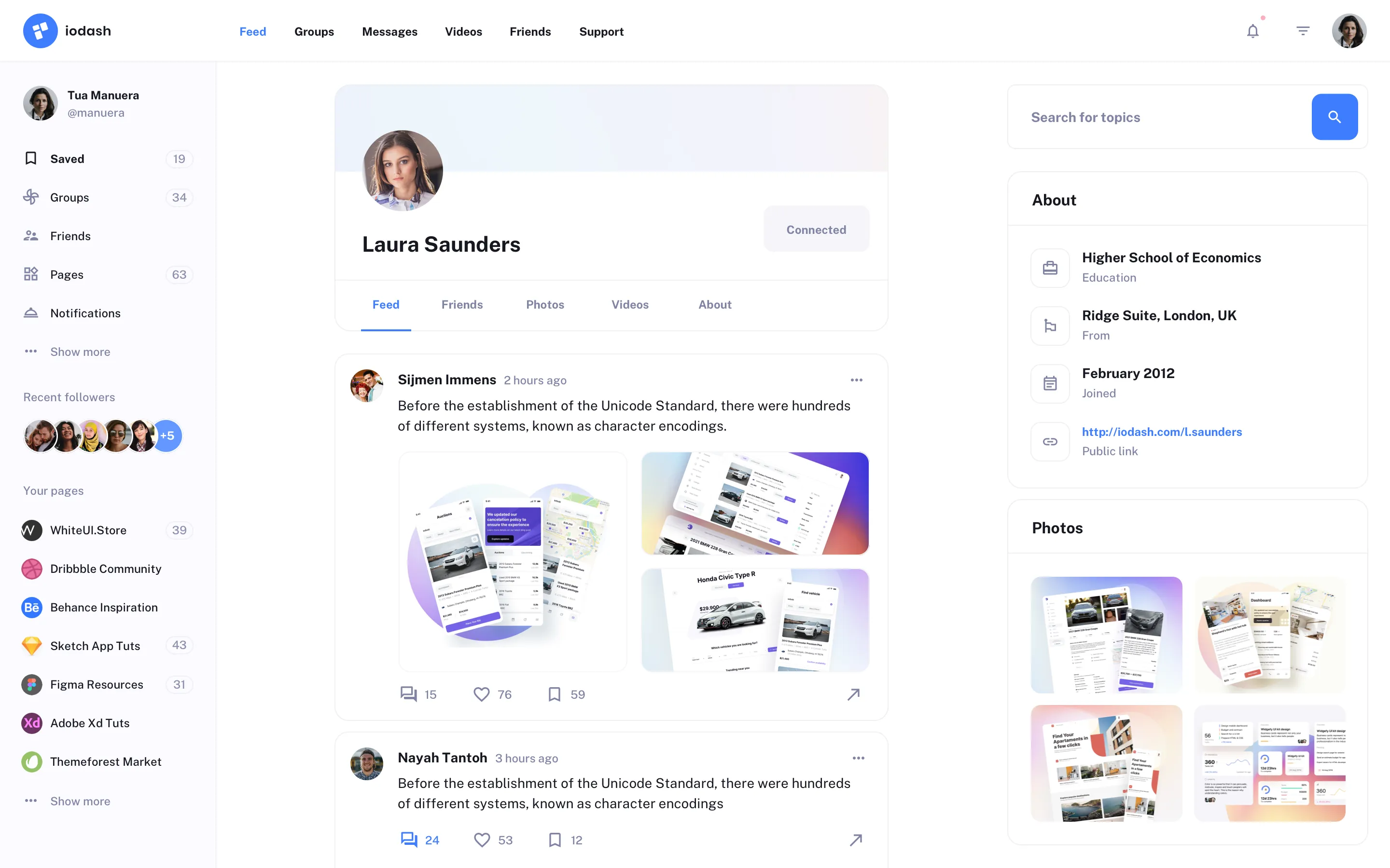 Social Web App Design