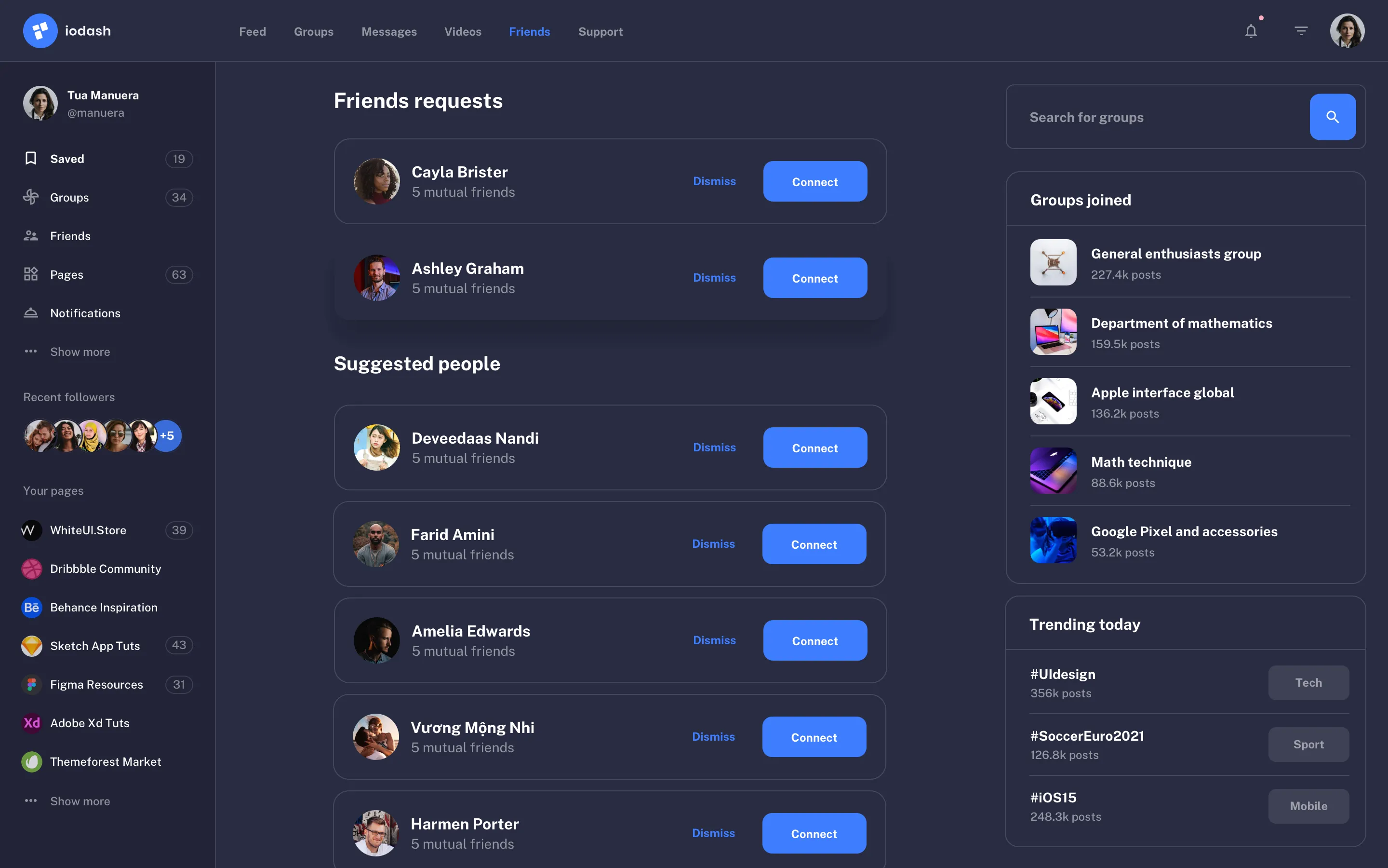 Web Social UI Design