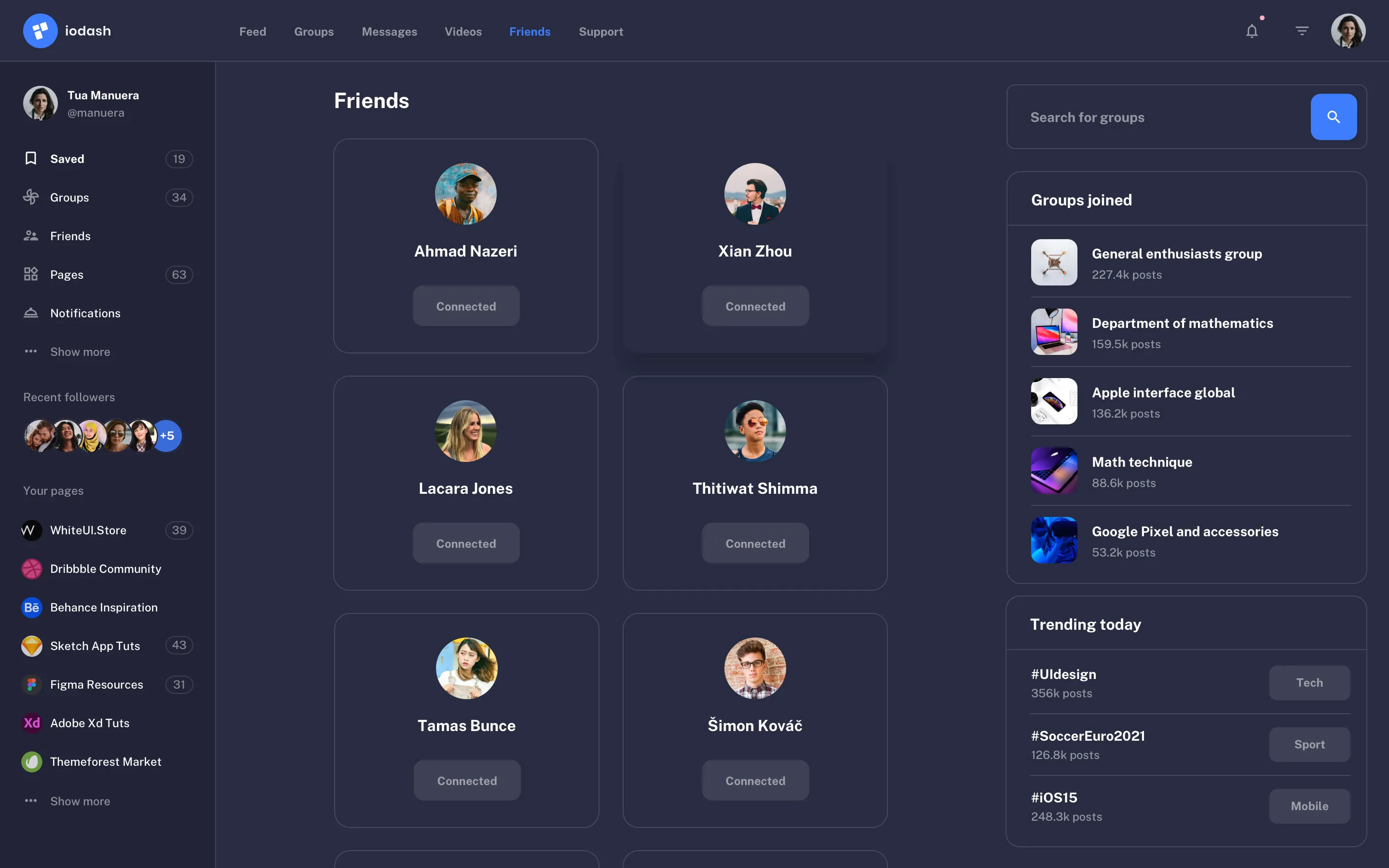 Web Social UI Design