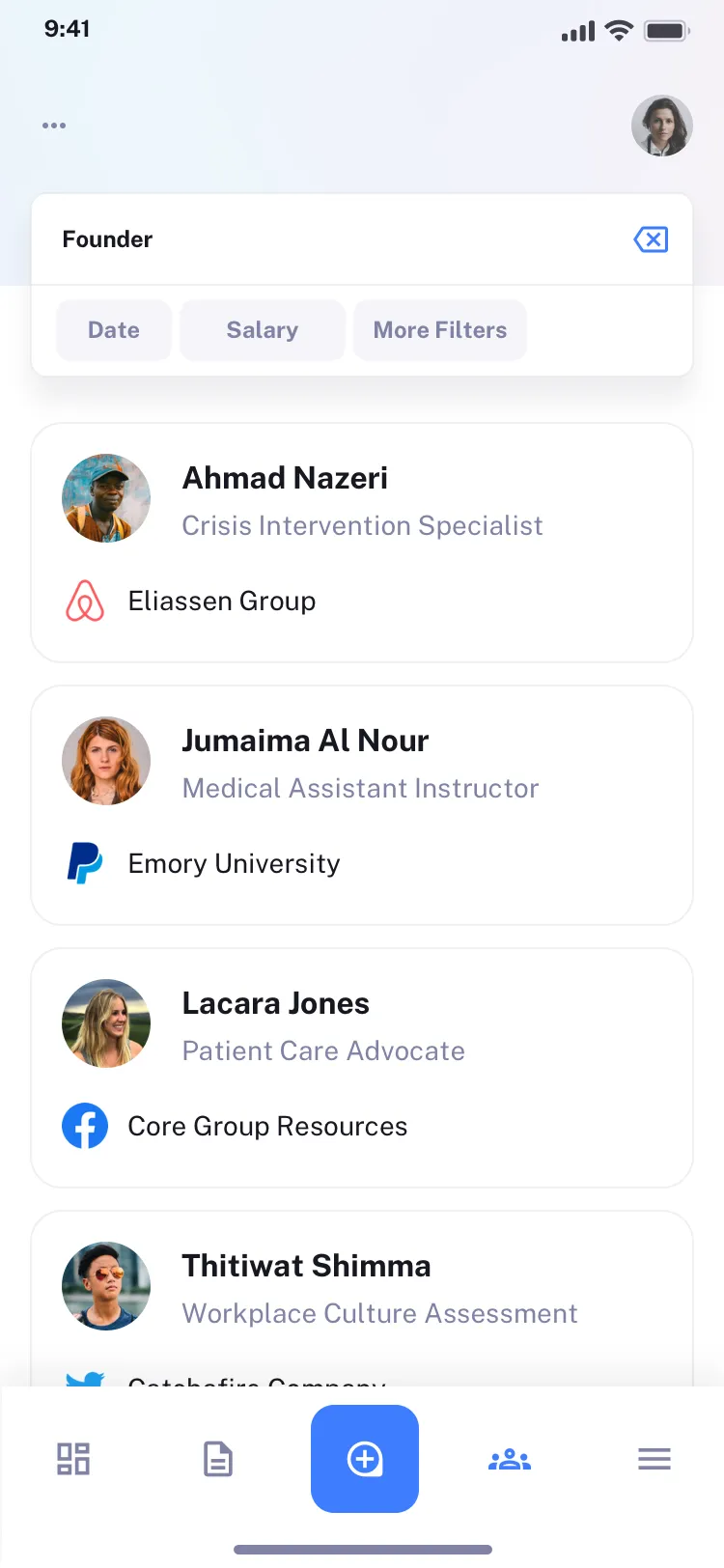Mobile jobs finder app