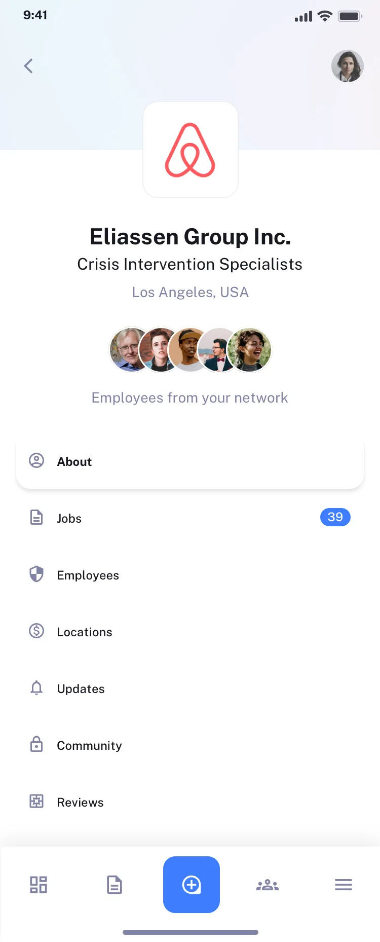 Mobile jobs app design