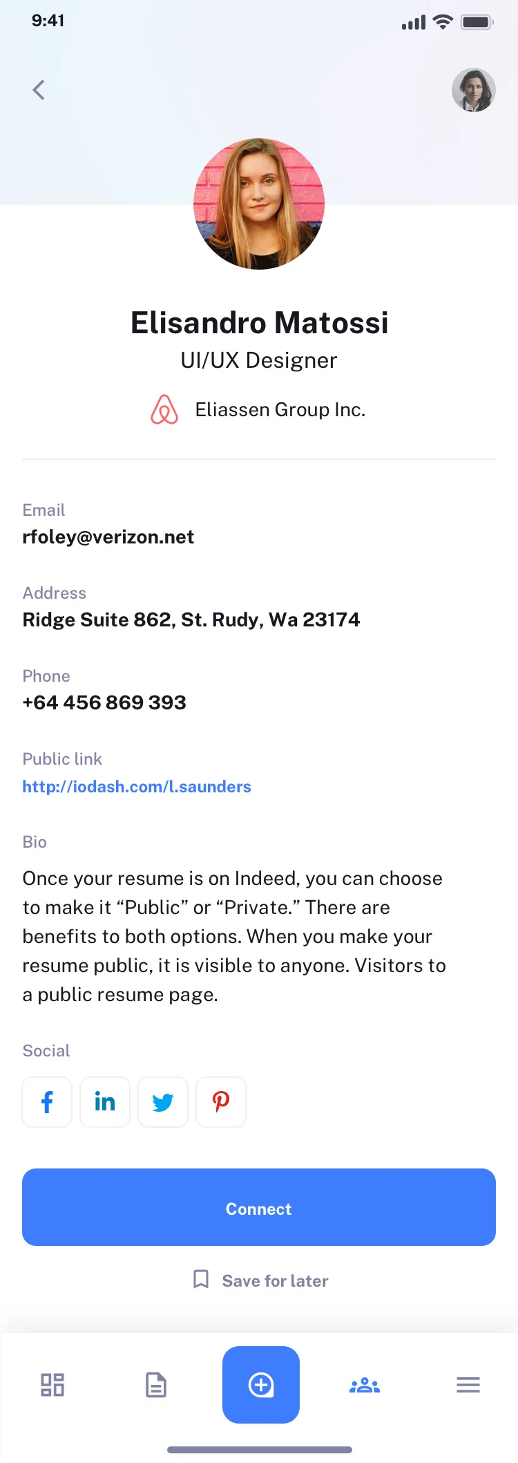 Mobile jobs finder app