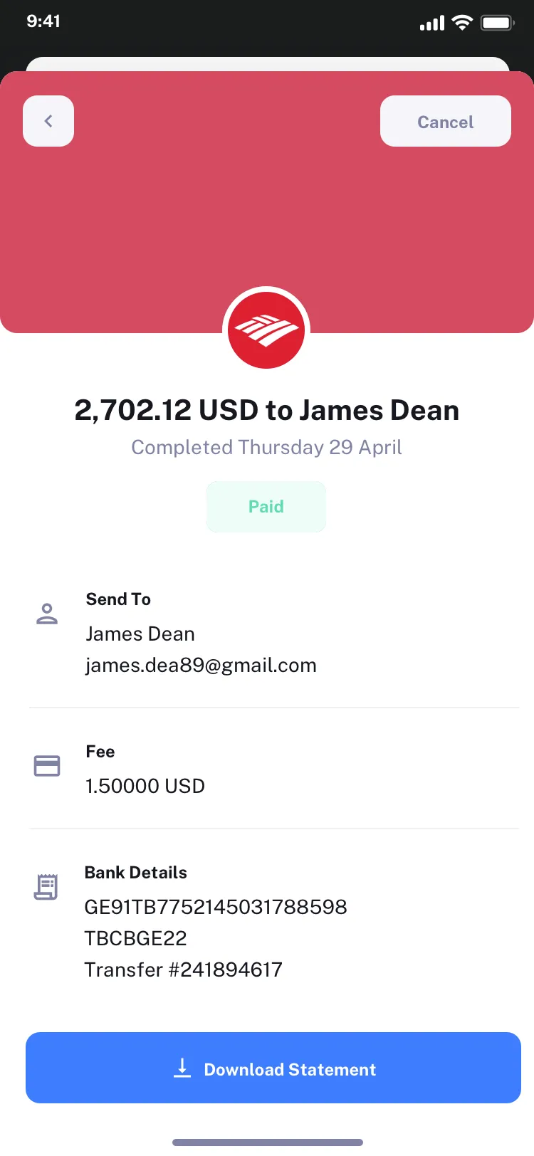Mobile finance app design