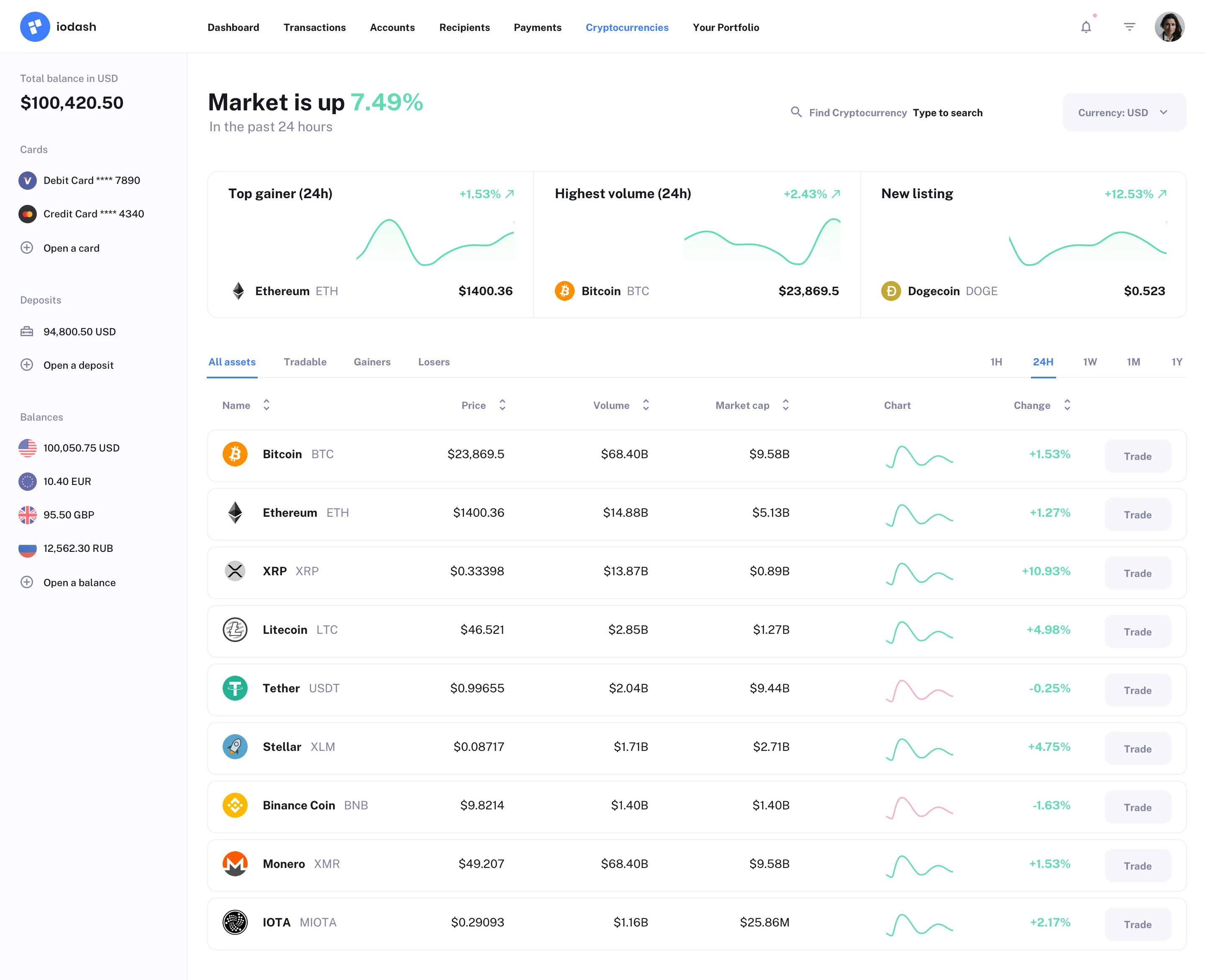 Web Crypto UI design