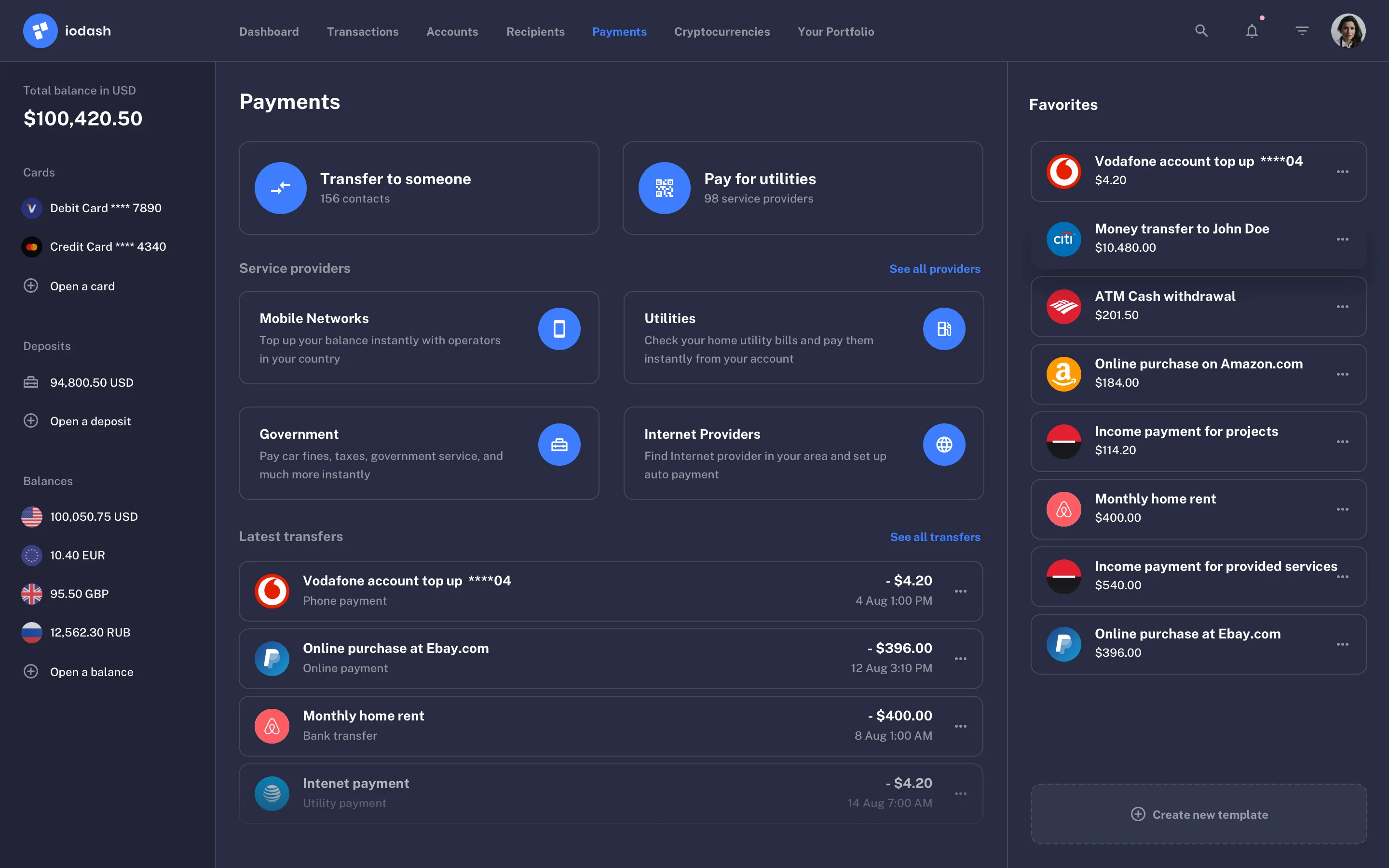 Web Crypto UI design