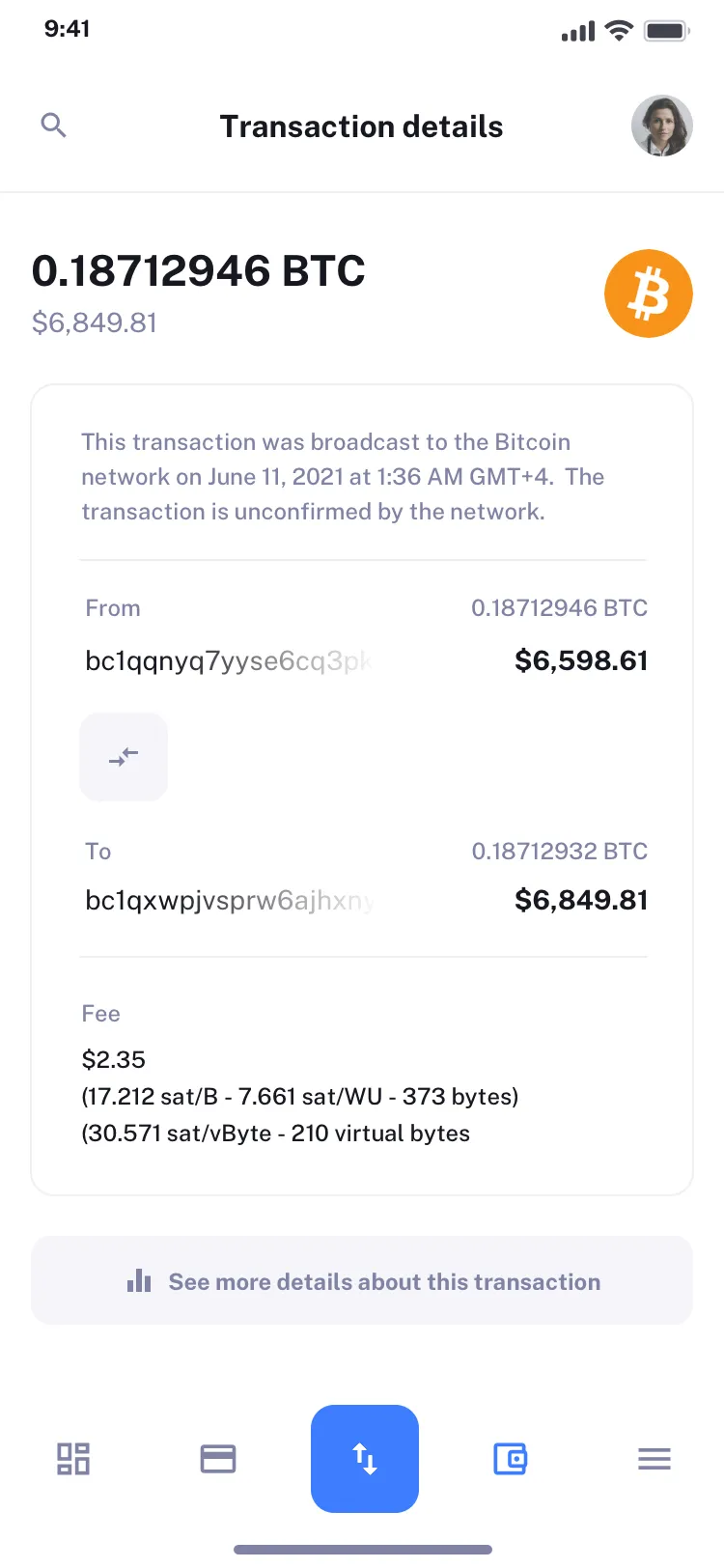 Mobile crypto app design