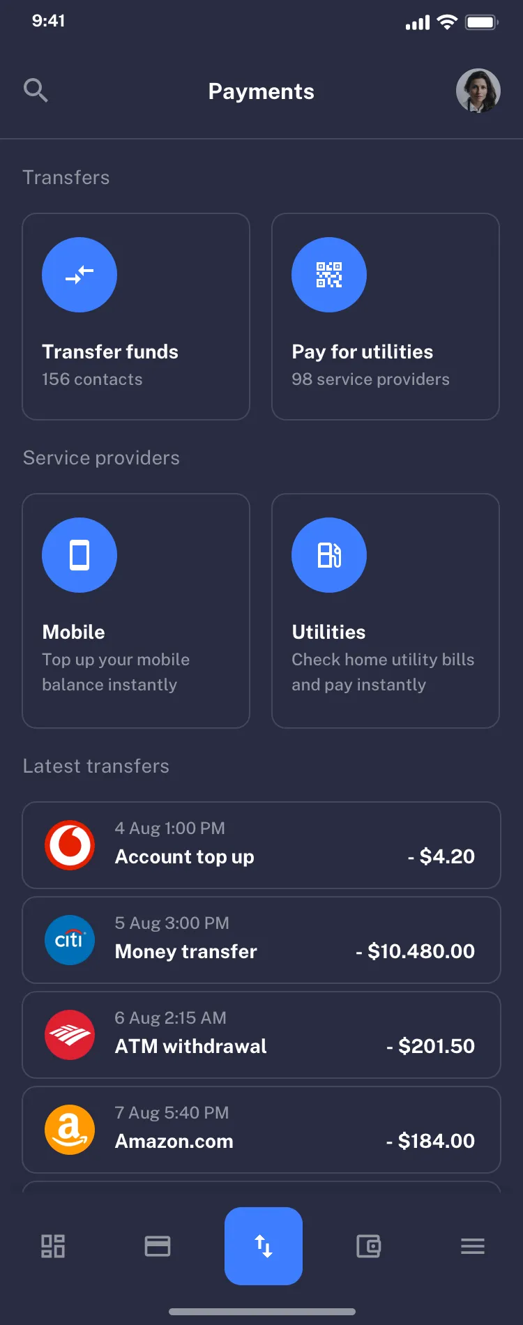 Mobile crypto UI design