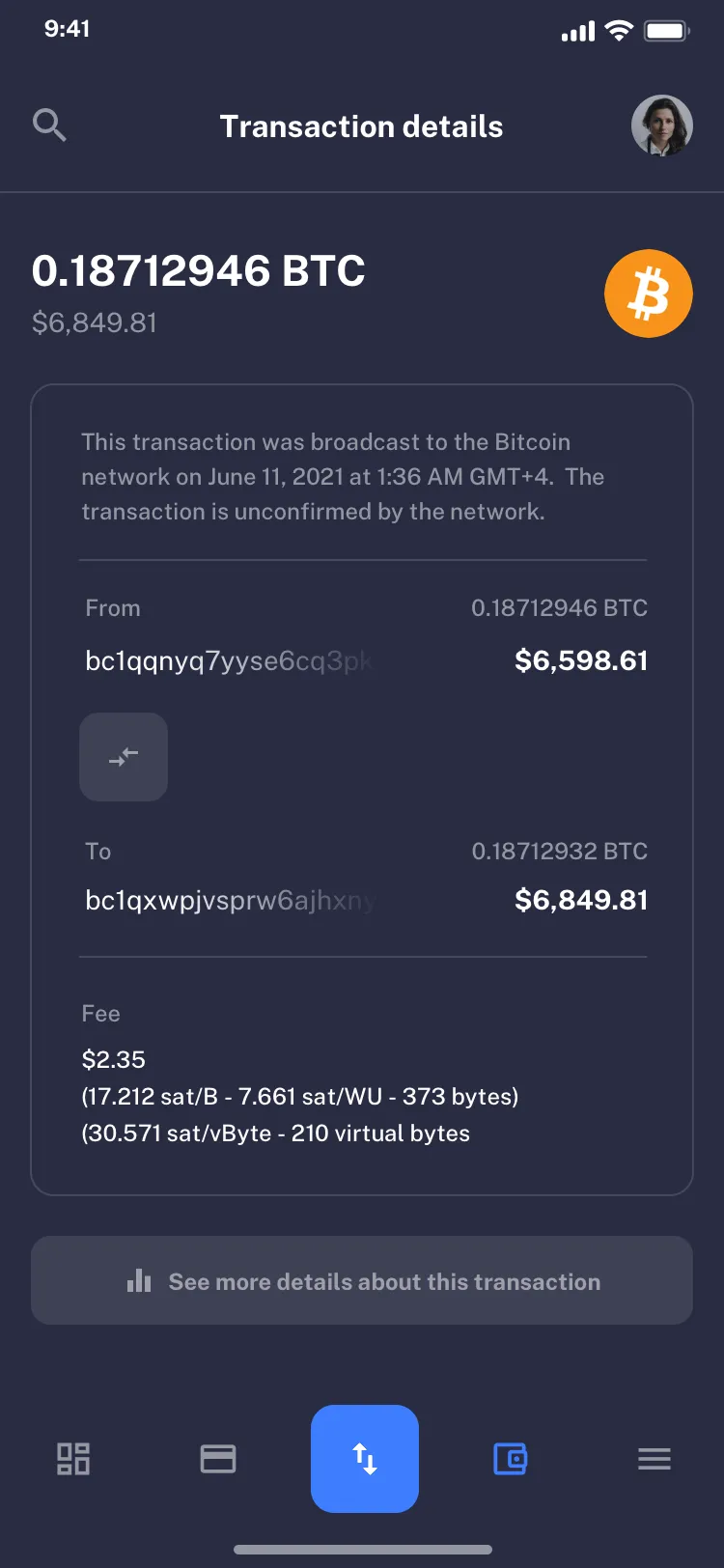 Mobile crypto UI design
