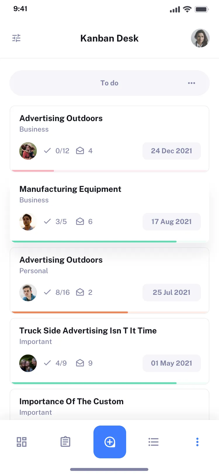 Mobile Calendar UI design