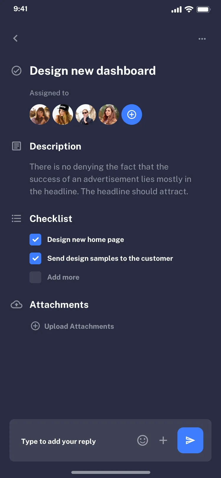 Mobile Tasks list design