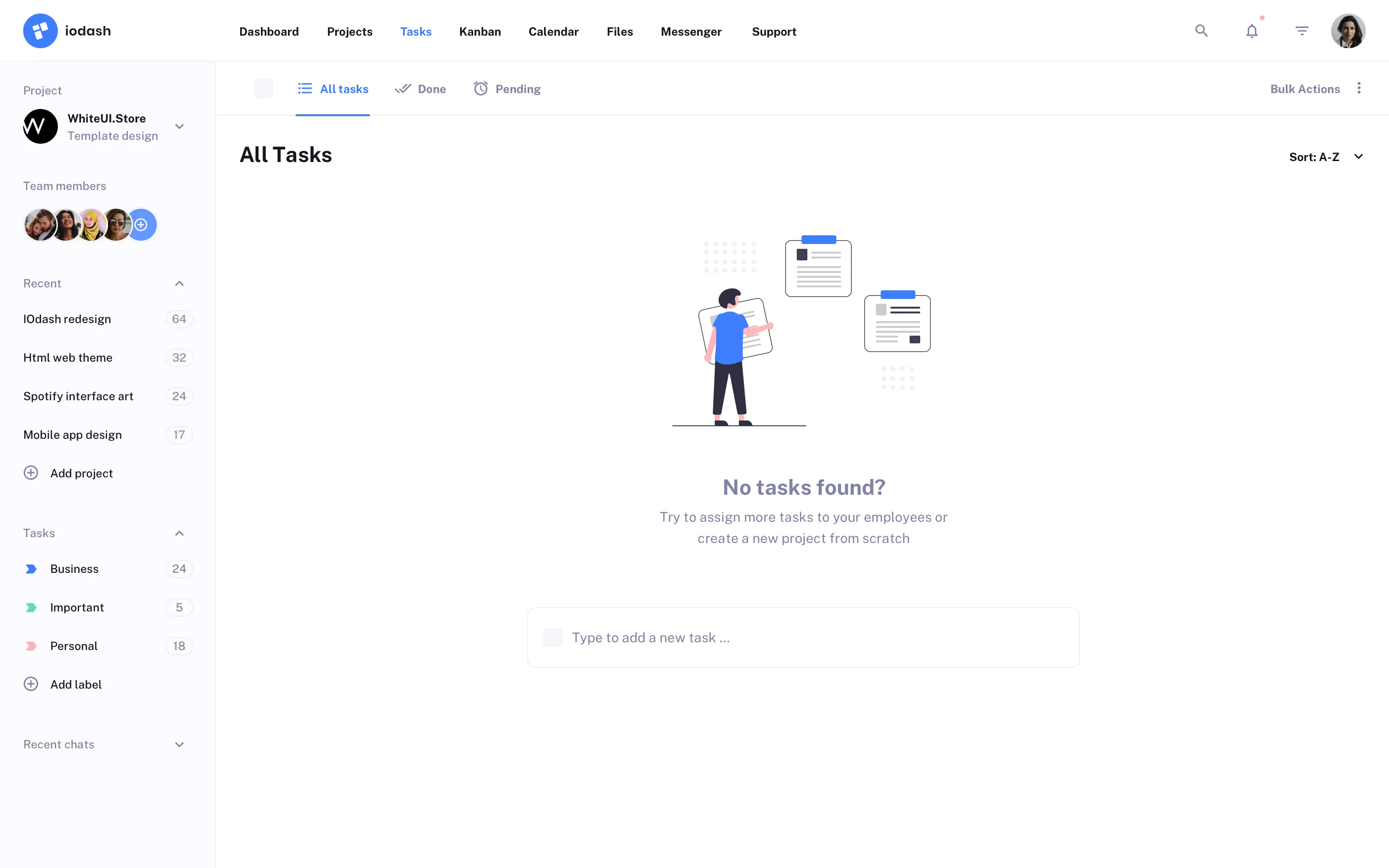 Web to-do app design