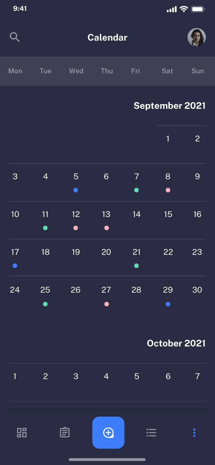 Mobile to-do app design