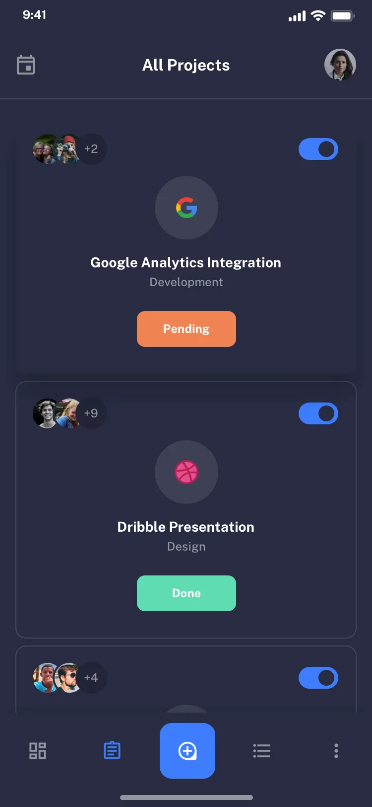 Mobile productivity app design