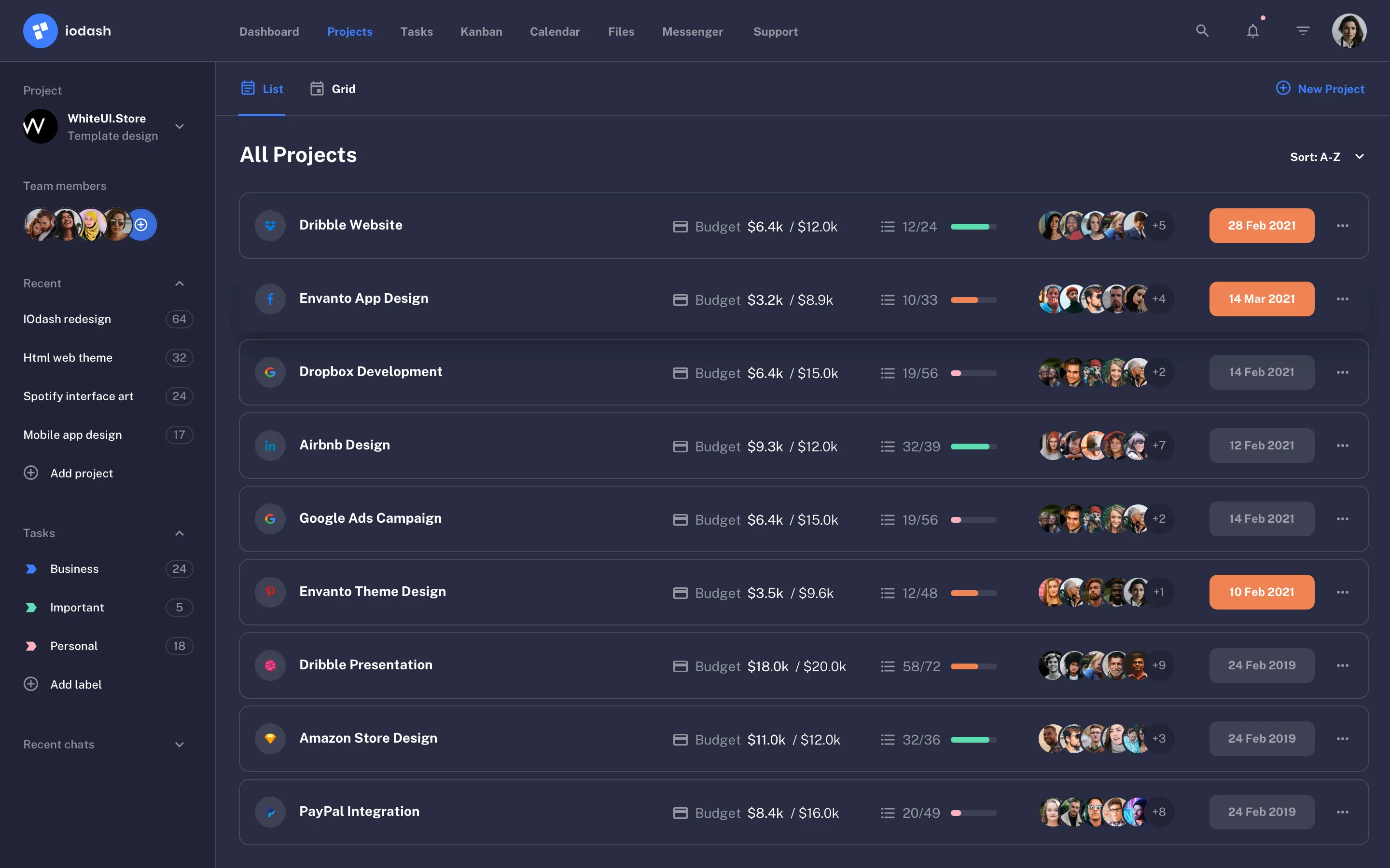 Web File Manager design