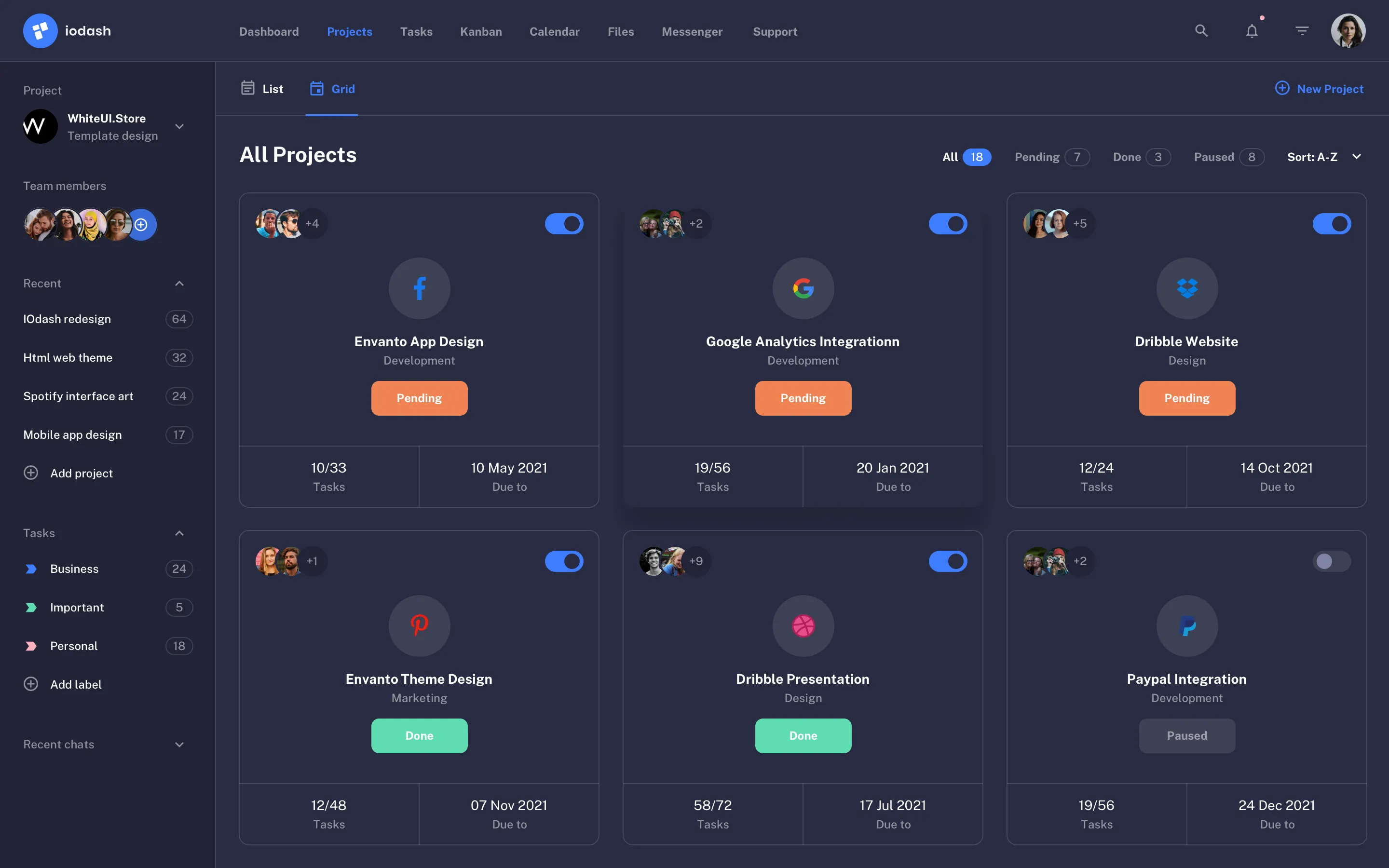 Web File Manager design