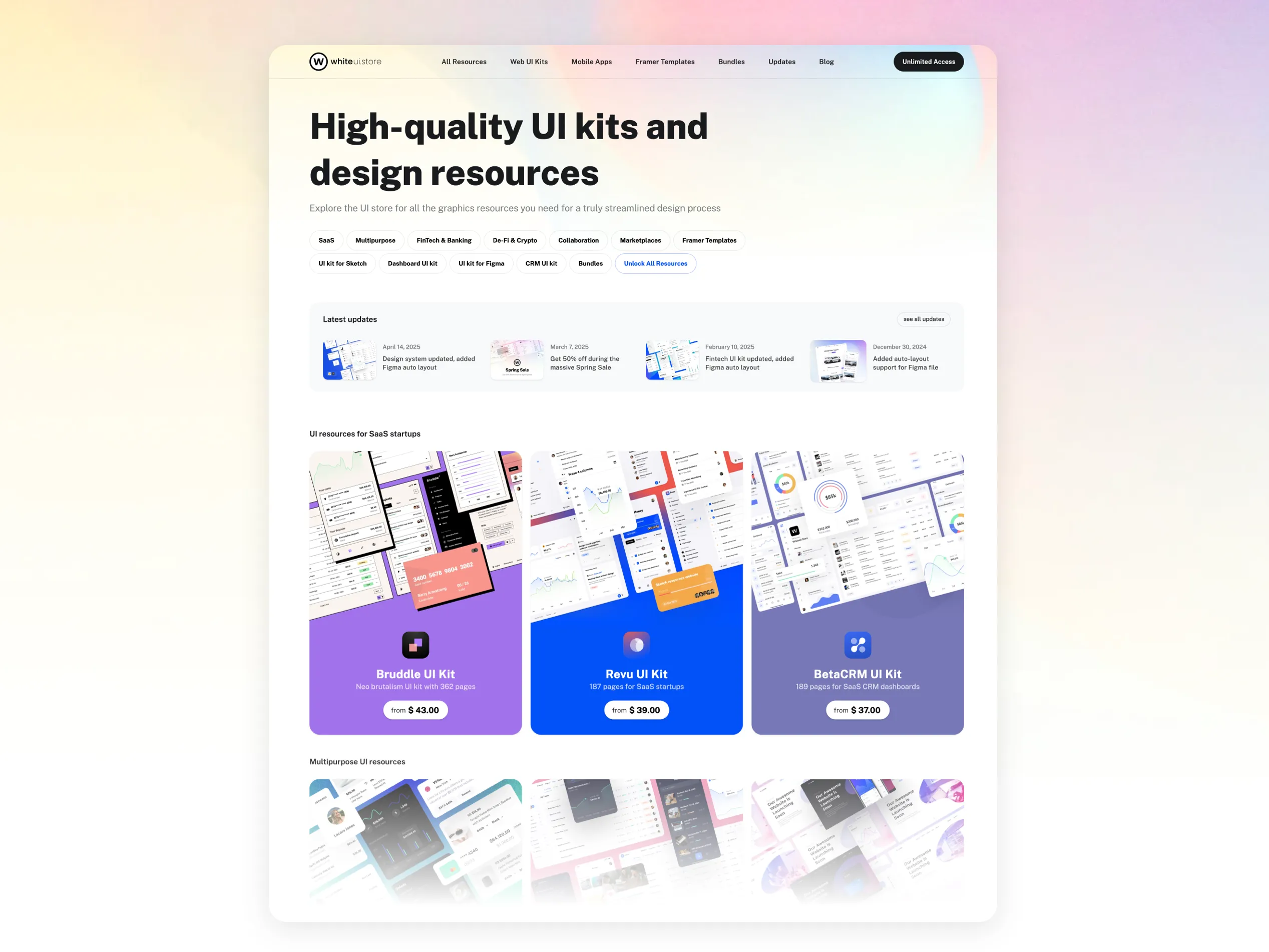WhiteUI.Store website design