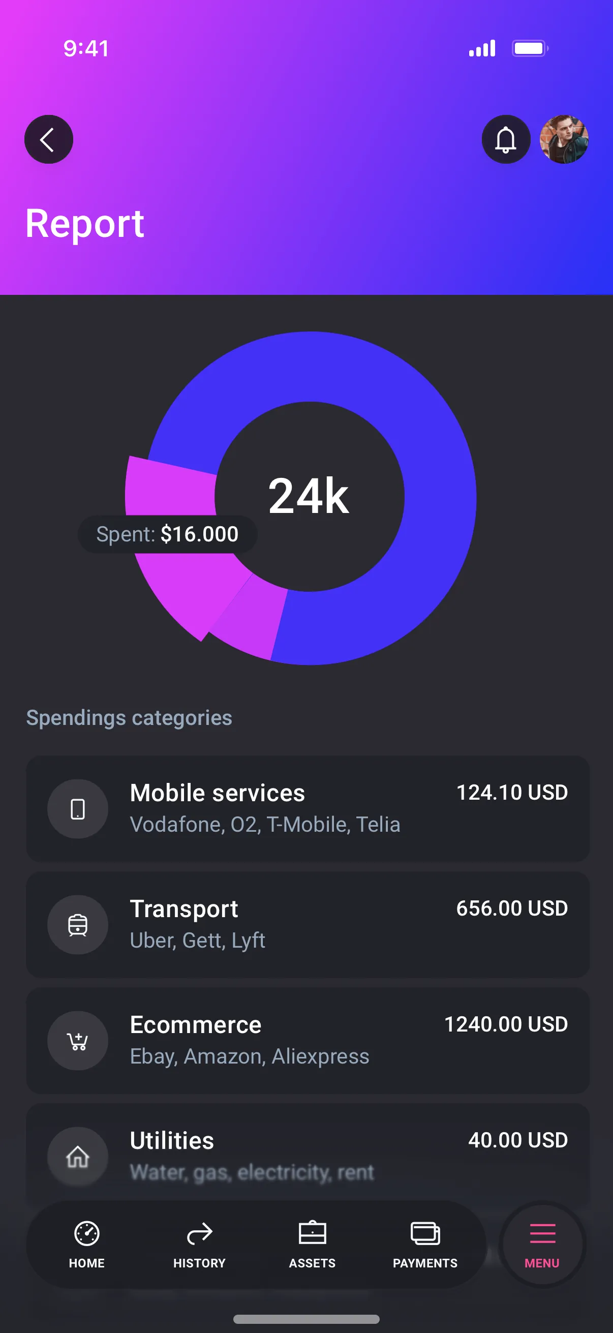 Banking App Settings