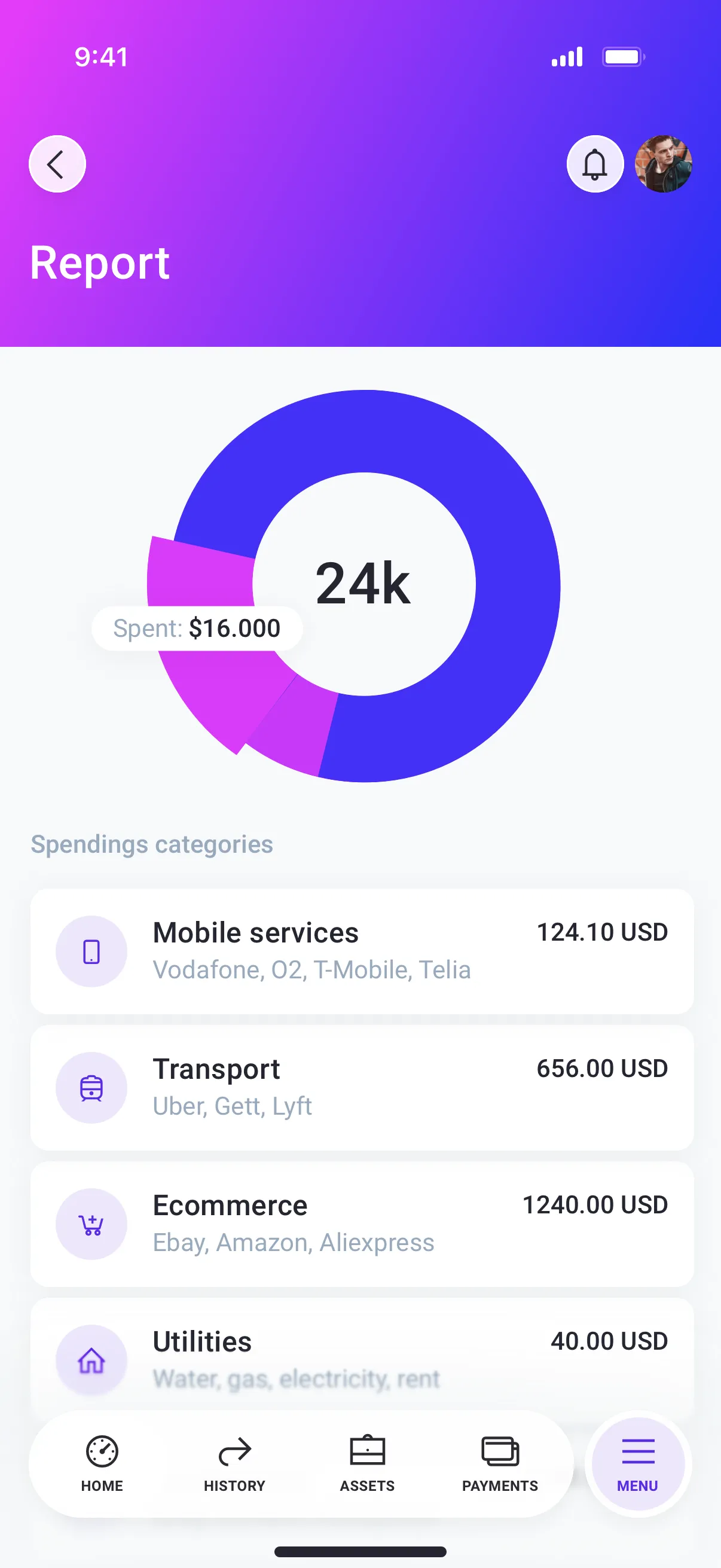 Banking App Settings