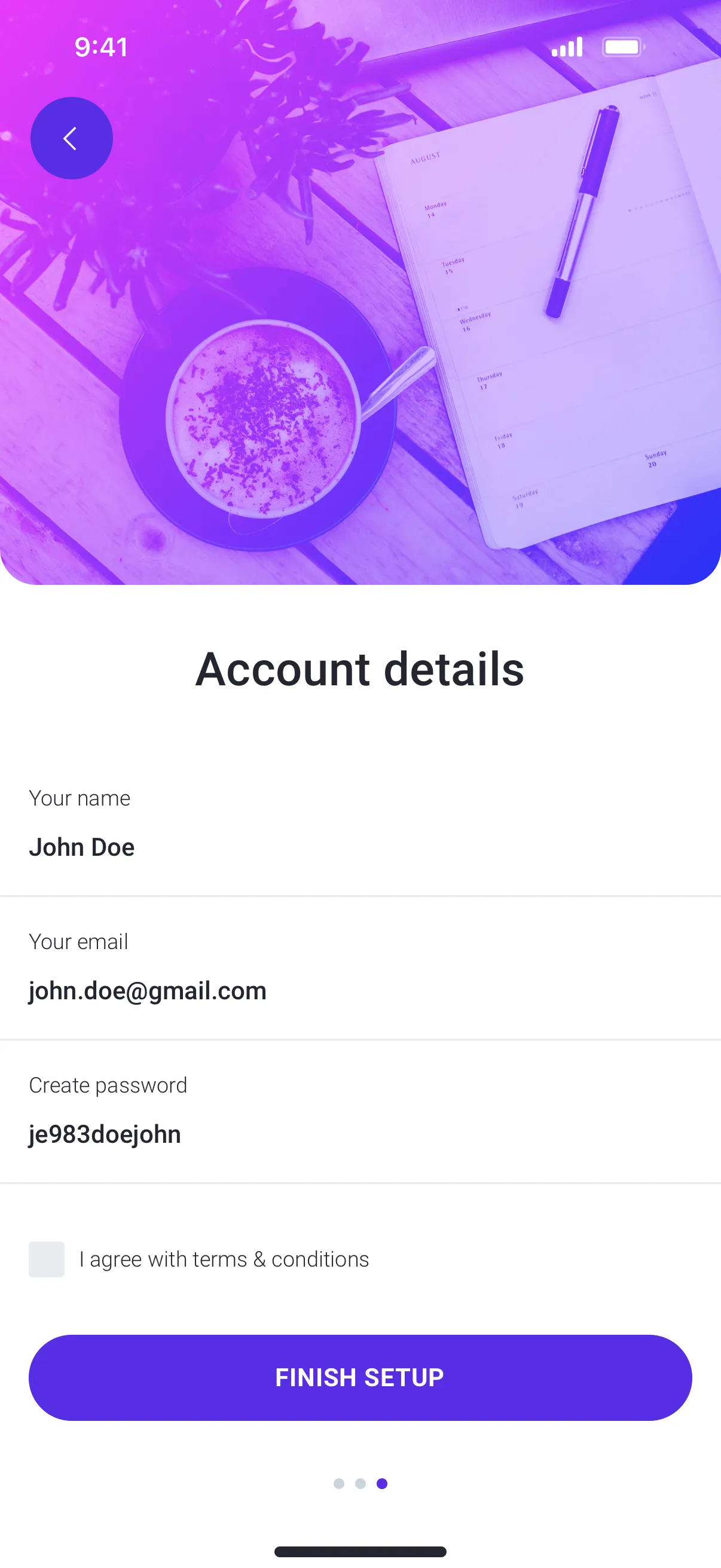 Sign In Wizard Design