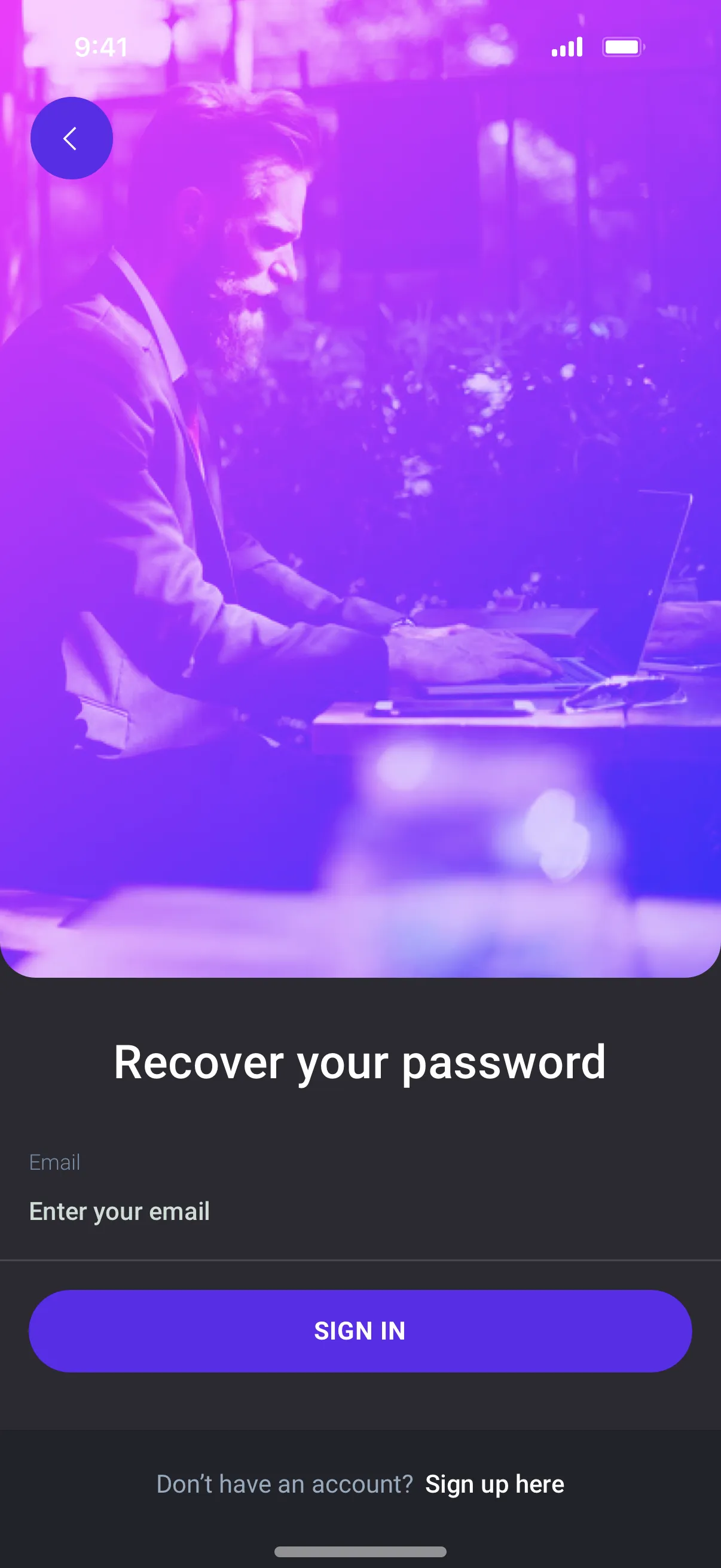Dark Theme for Mobile App