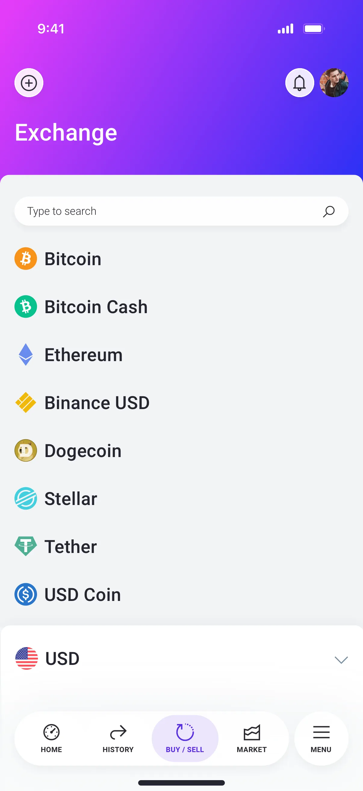 Mobile Crypto App Design