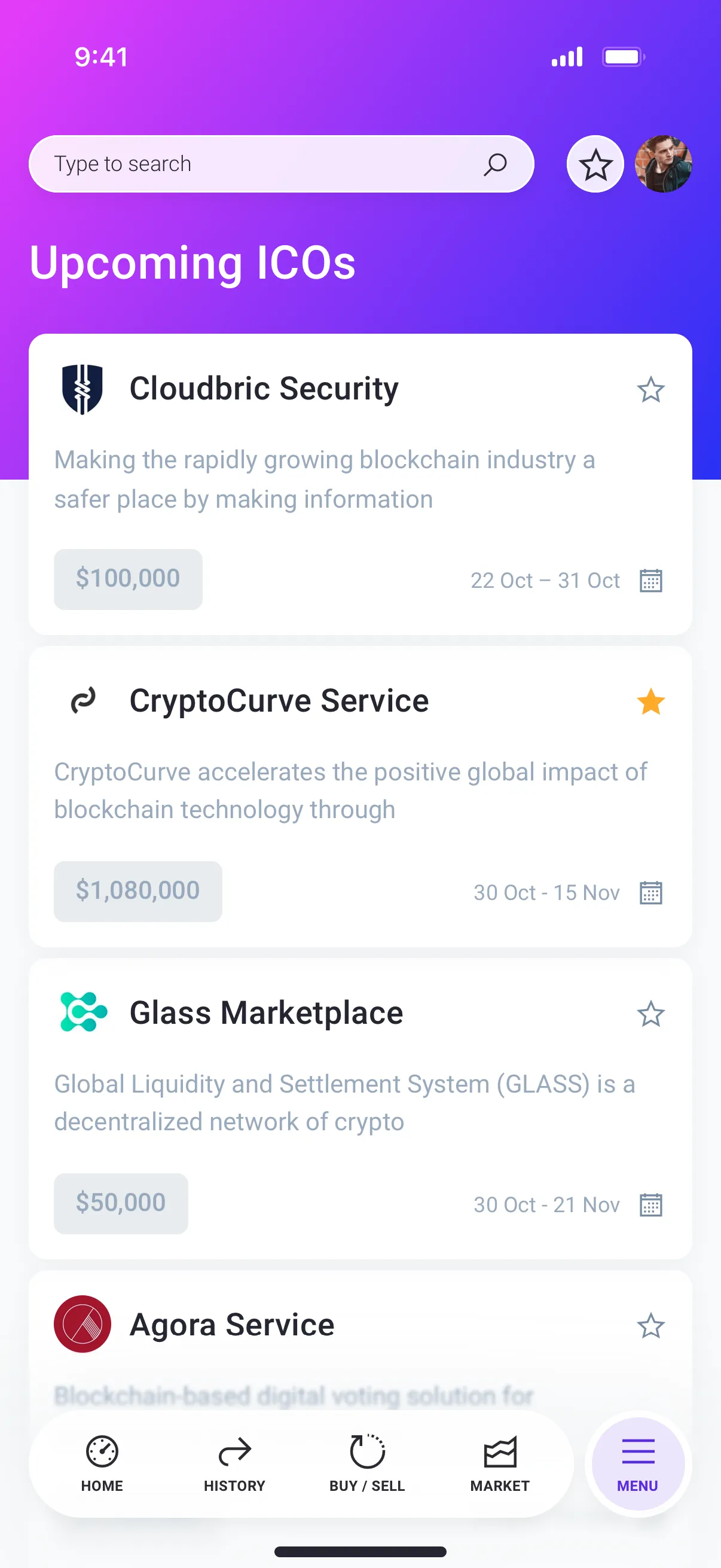 Mobile Crypto App Design