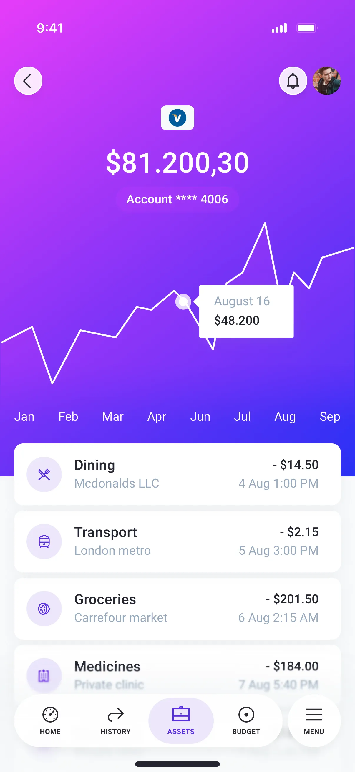 Mobile Budget App Design
