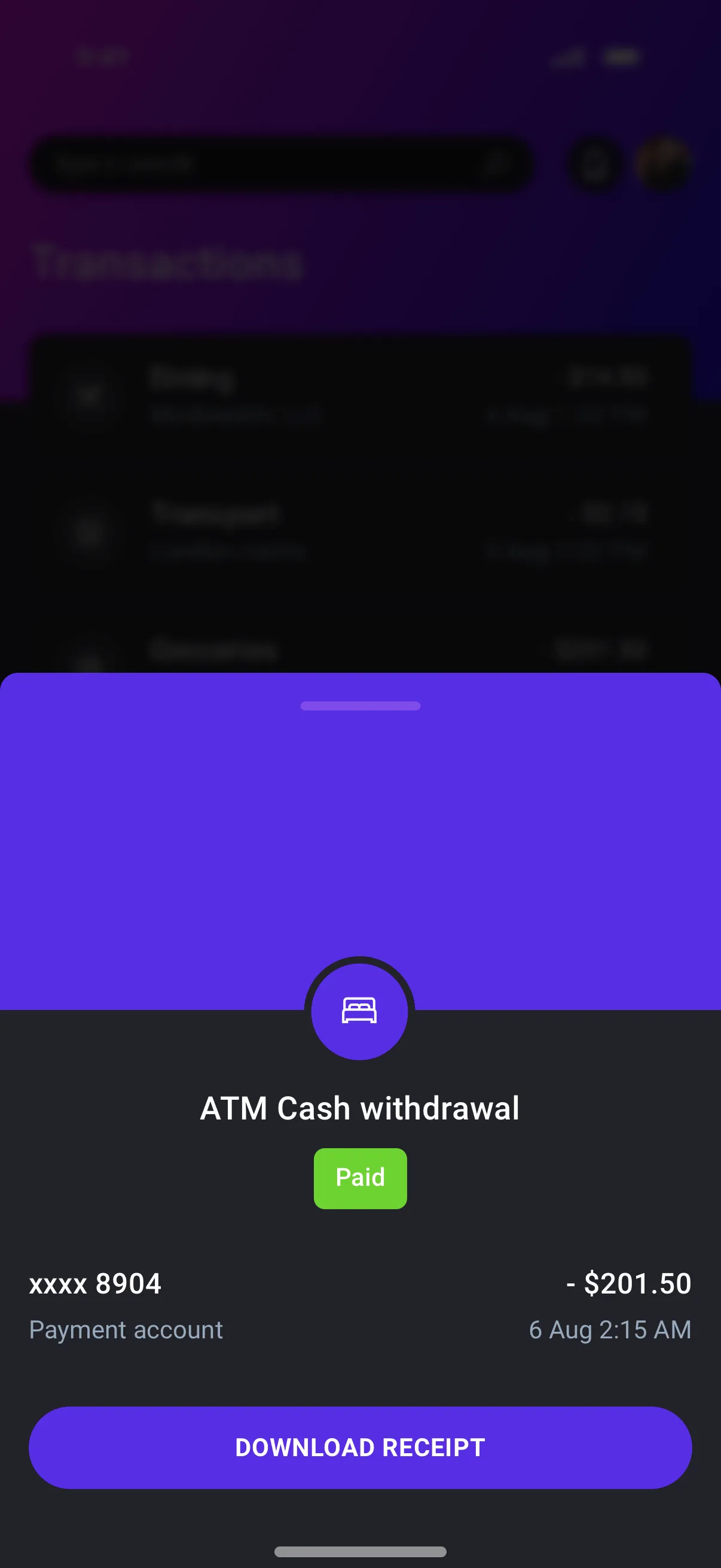 Mobile Budget App Design