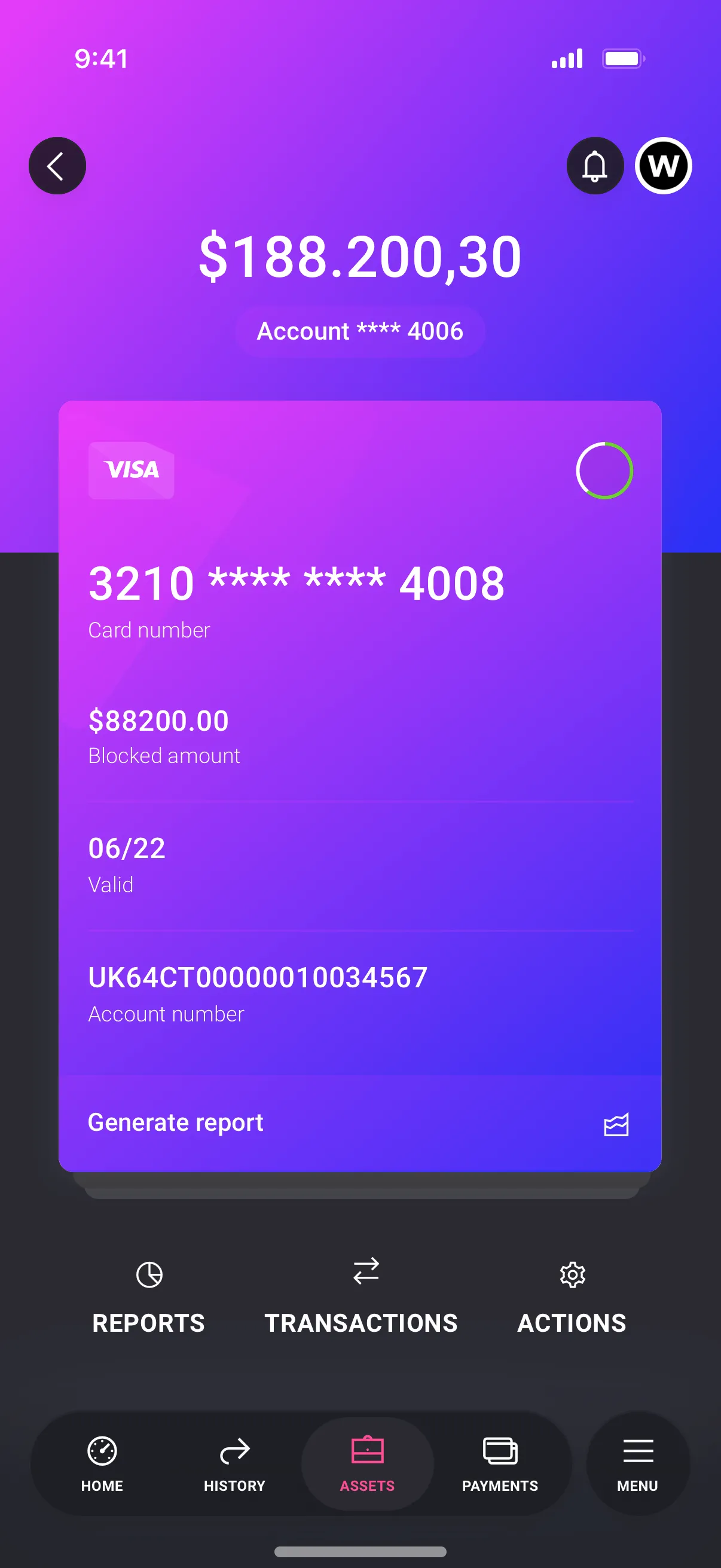Mobile Business banking app design template