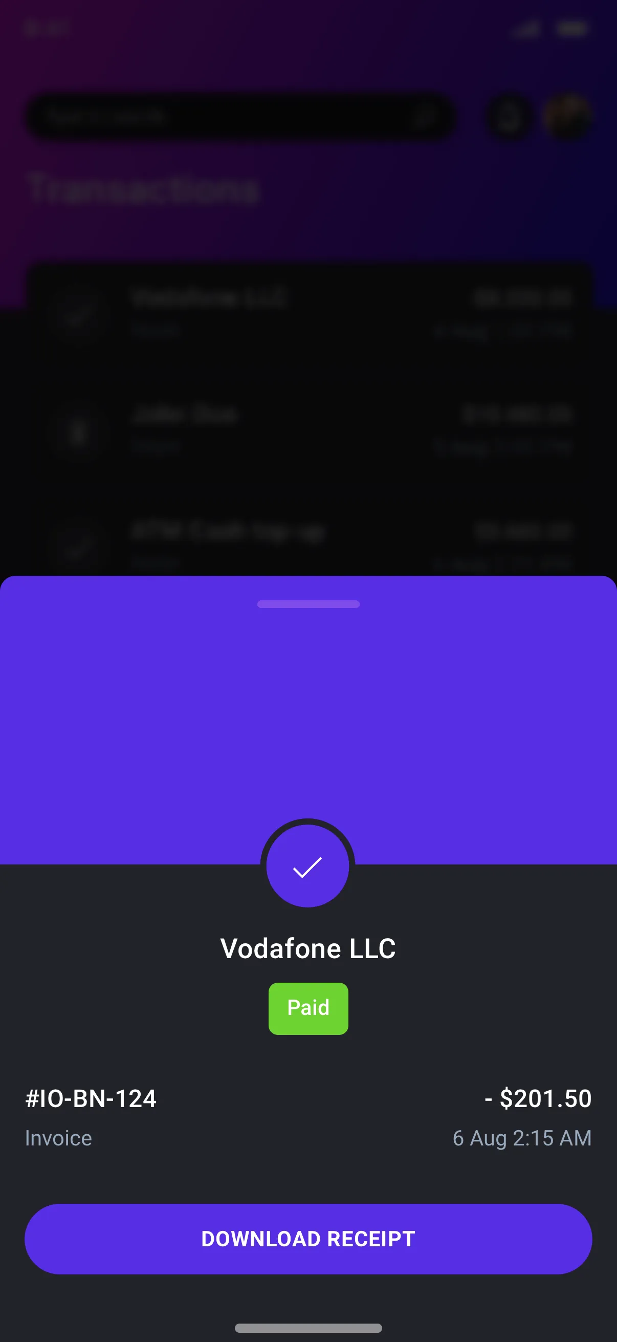 Mobile Business banking app design template
