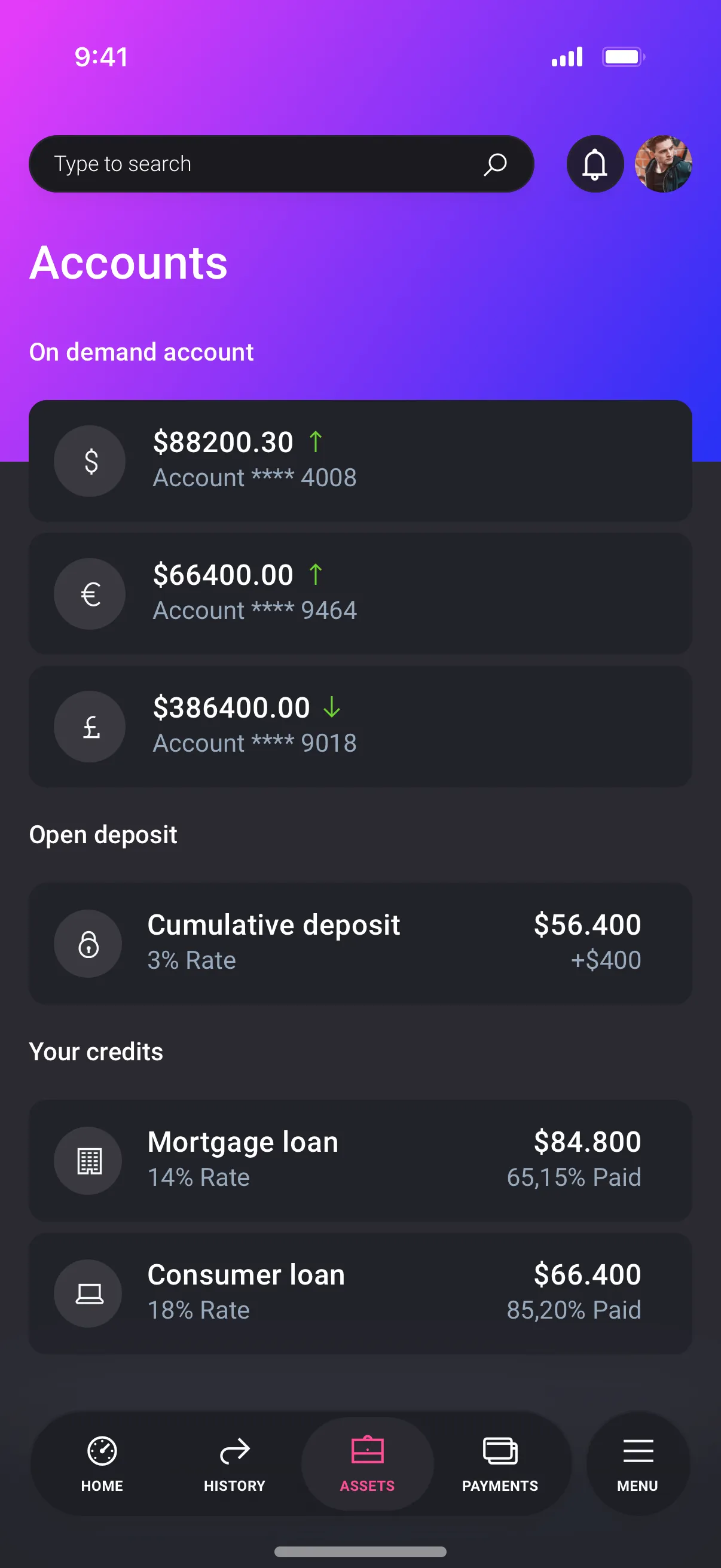 Mobile Banking App Design