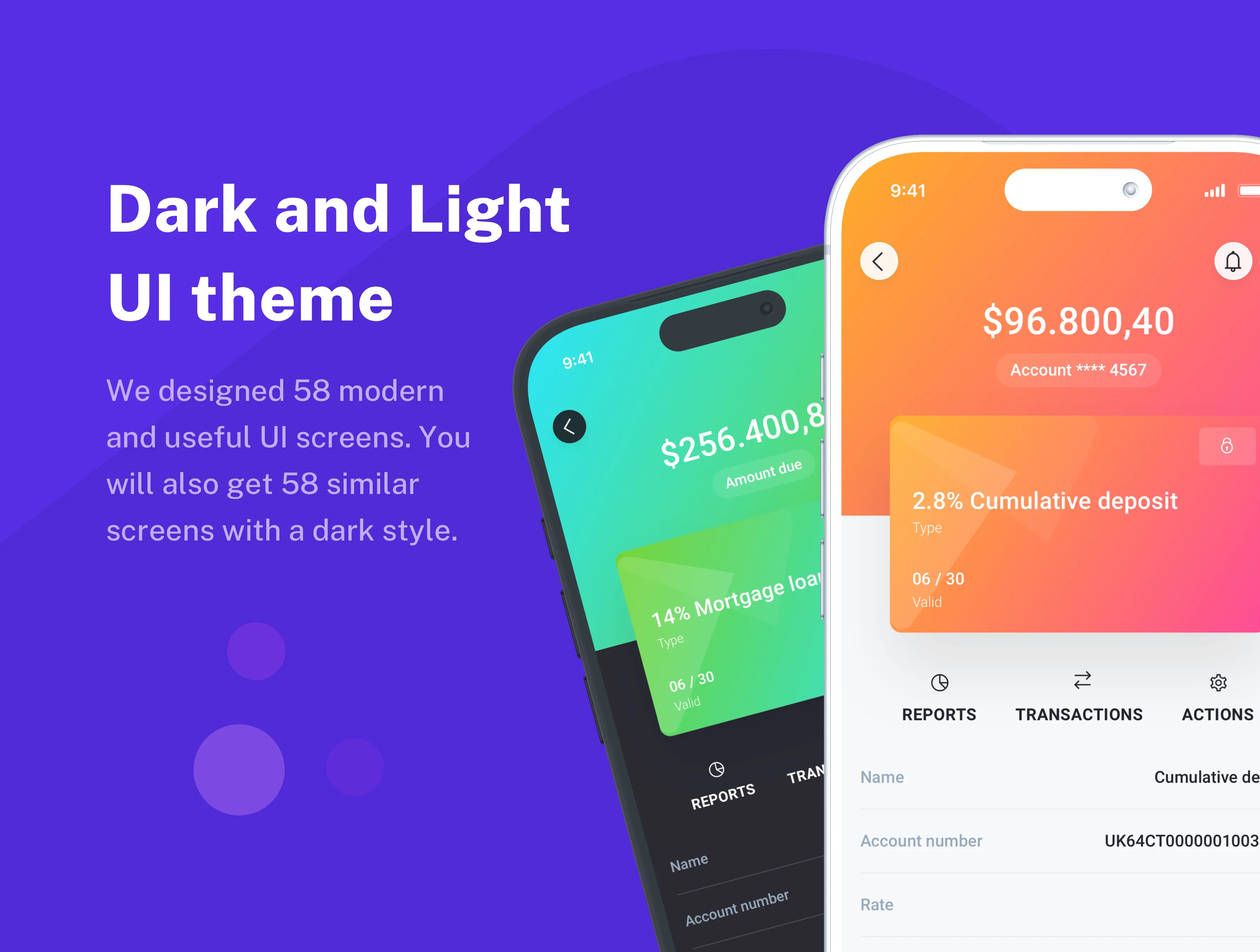 Mobile banking app template
