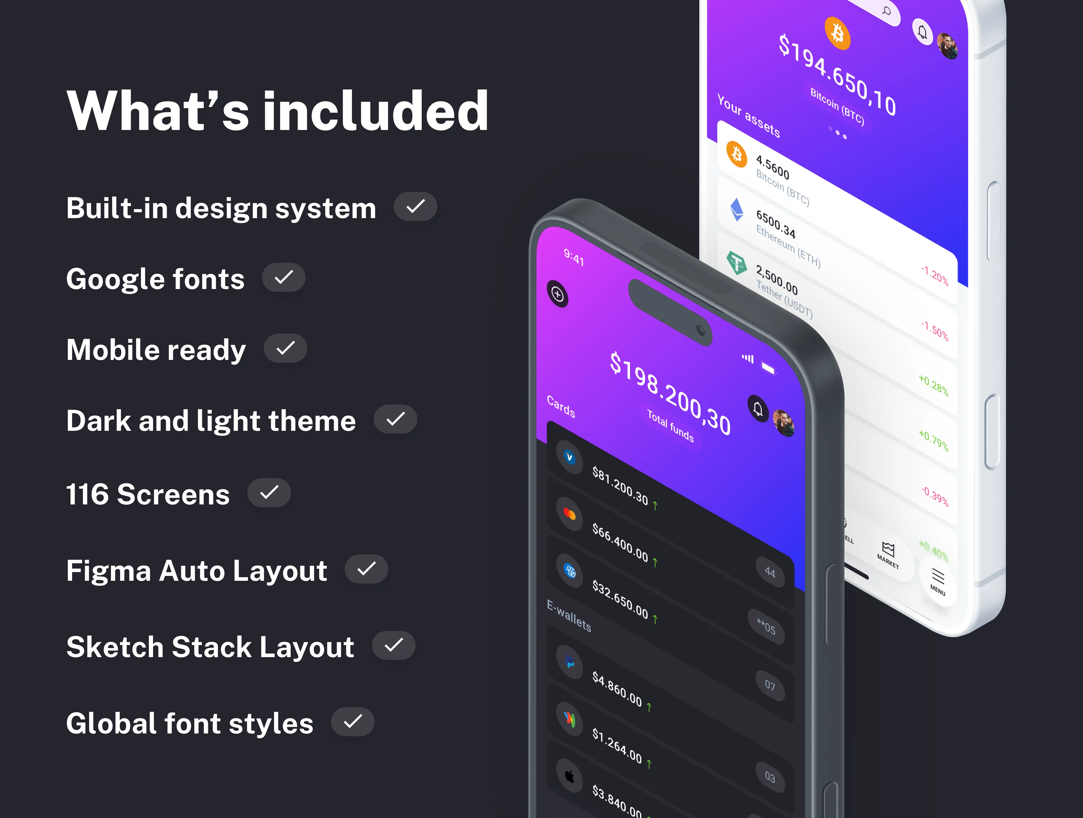 Finance Figma app template