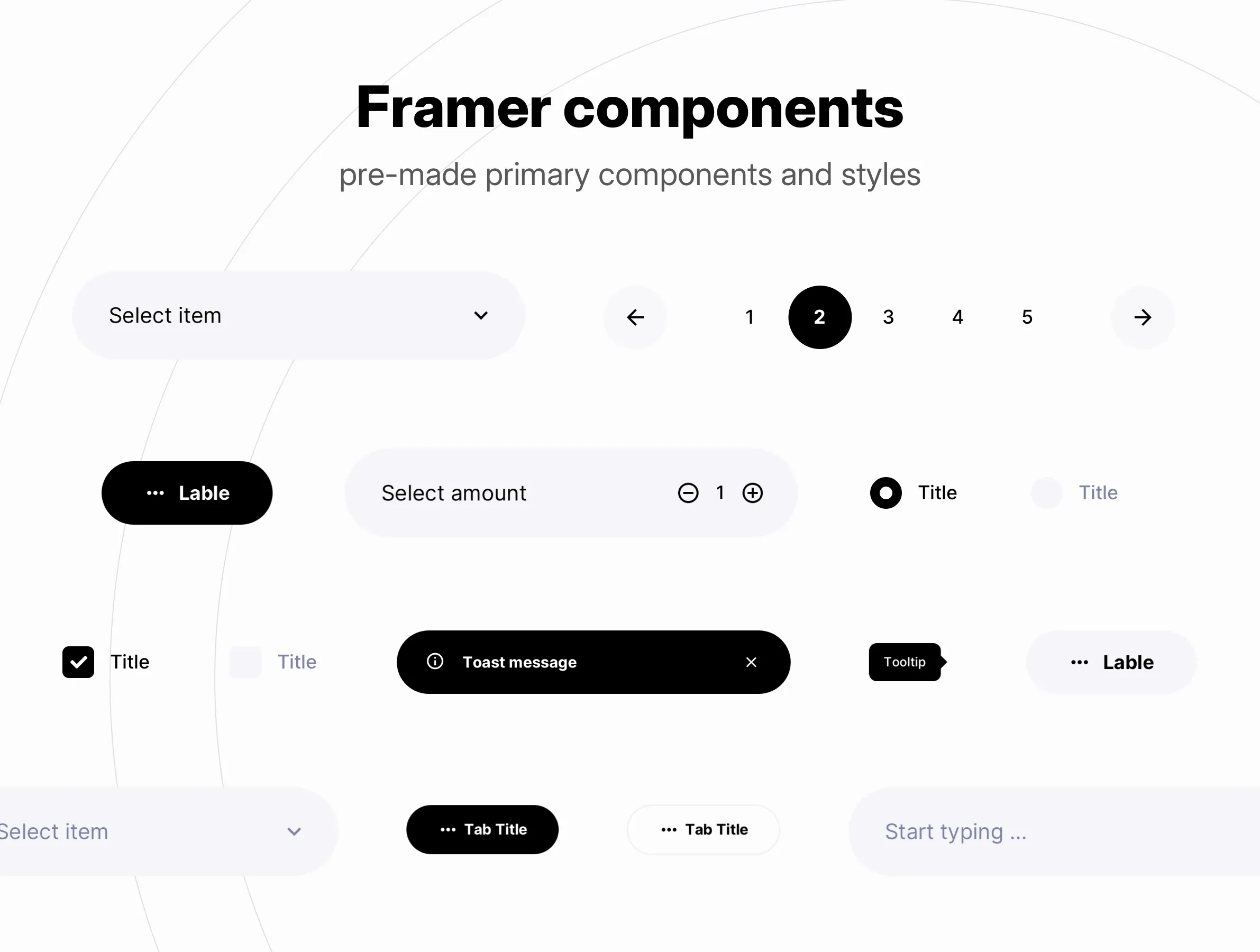 Framer Template for car rental