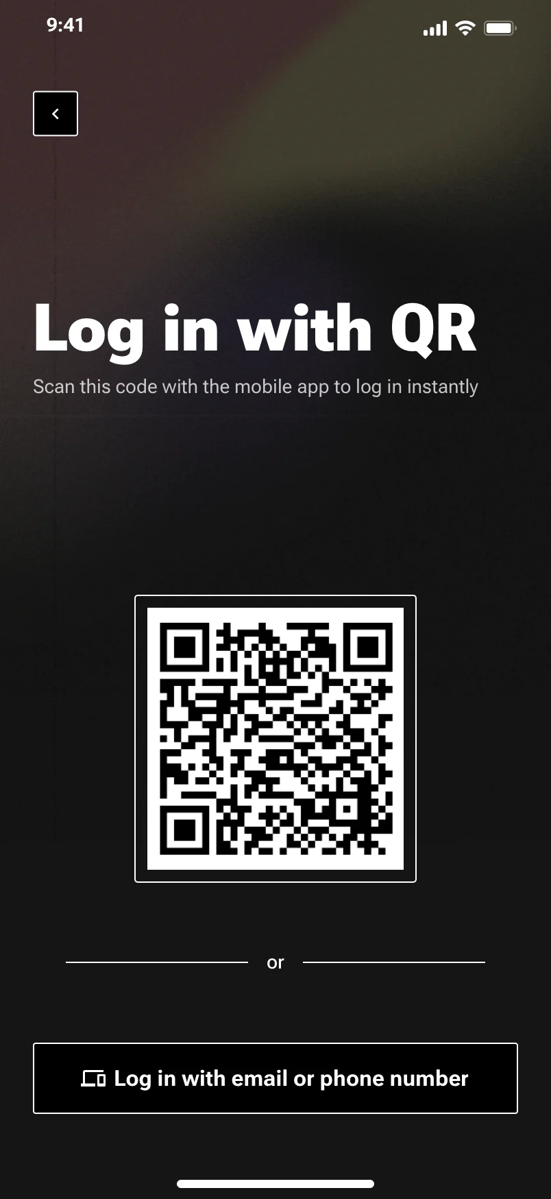 Mobile sign up page design