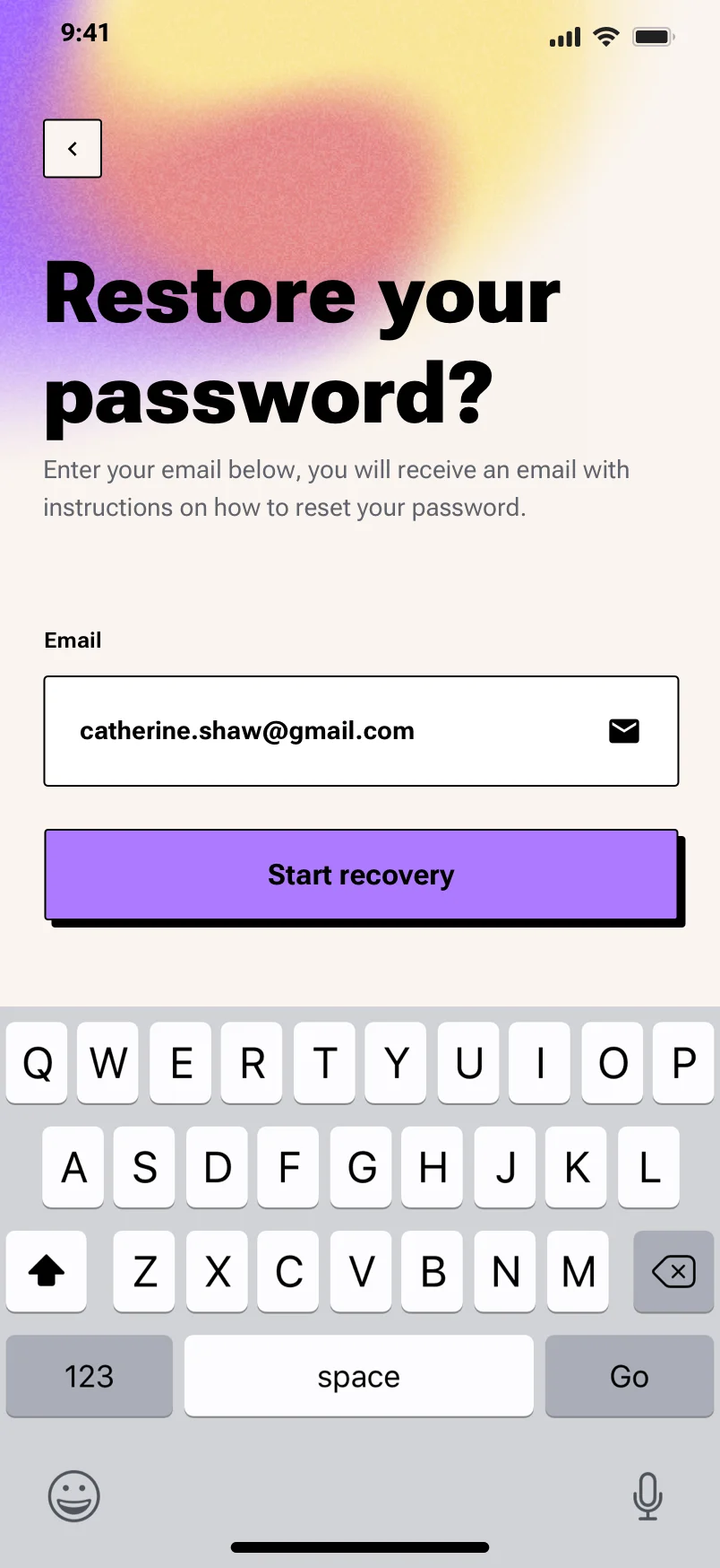 Mobile onboarding design