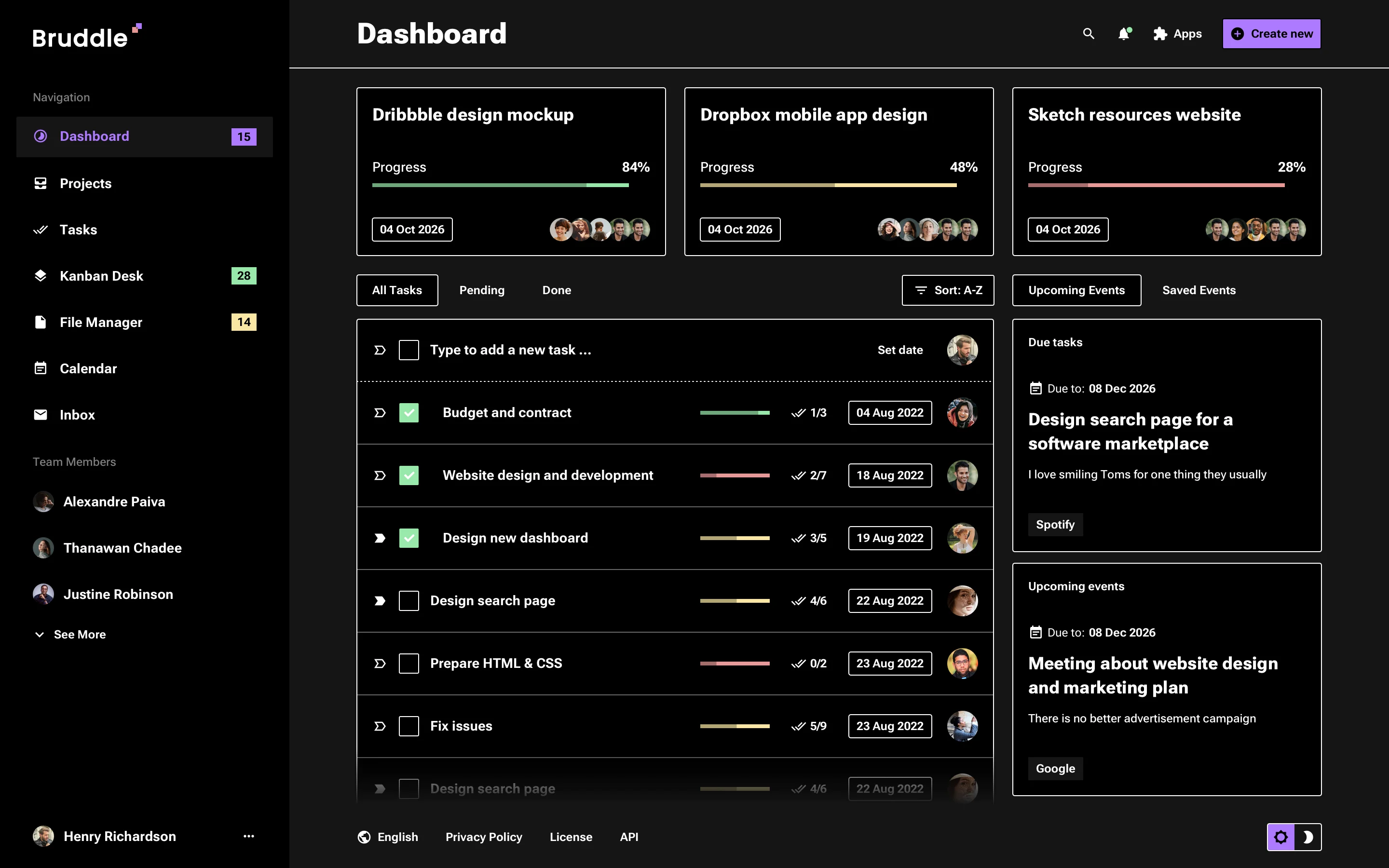 Neo-Brutalism admin dashboard design