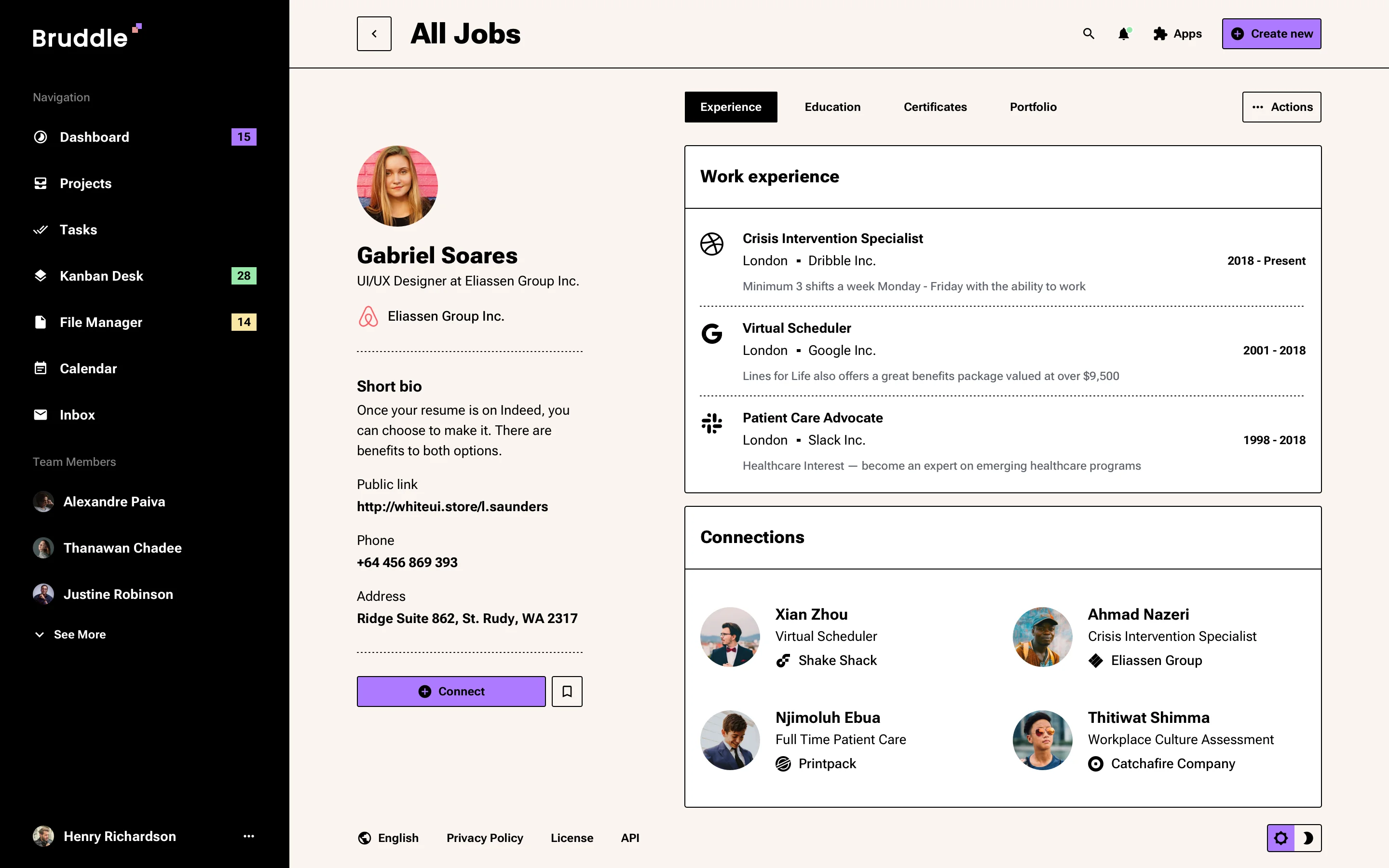 Neo-brutalism user profile UI design