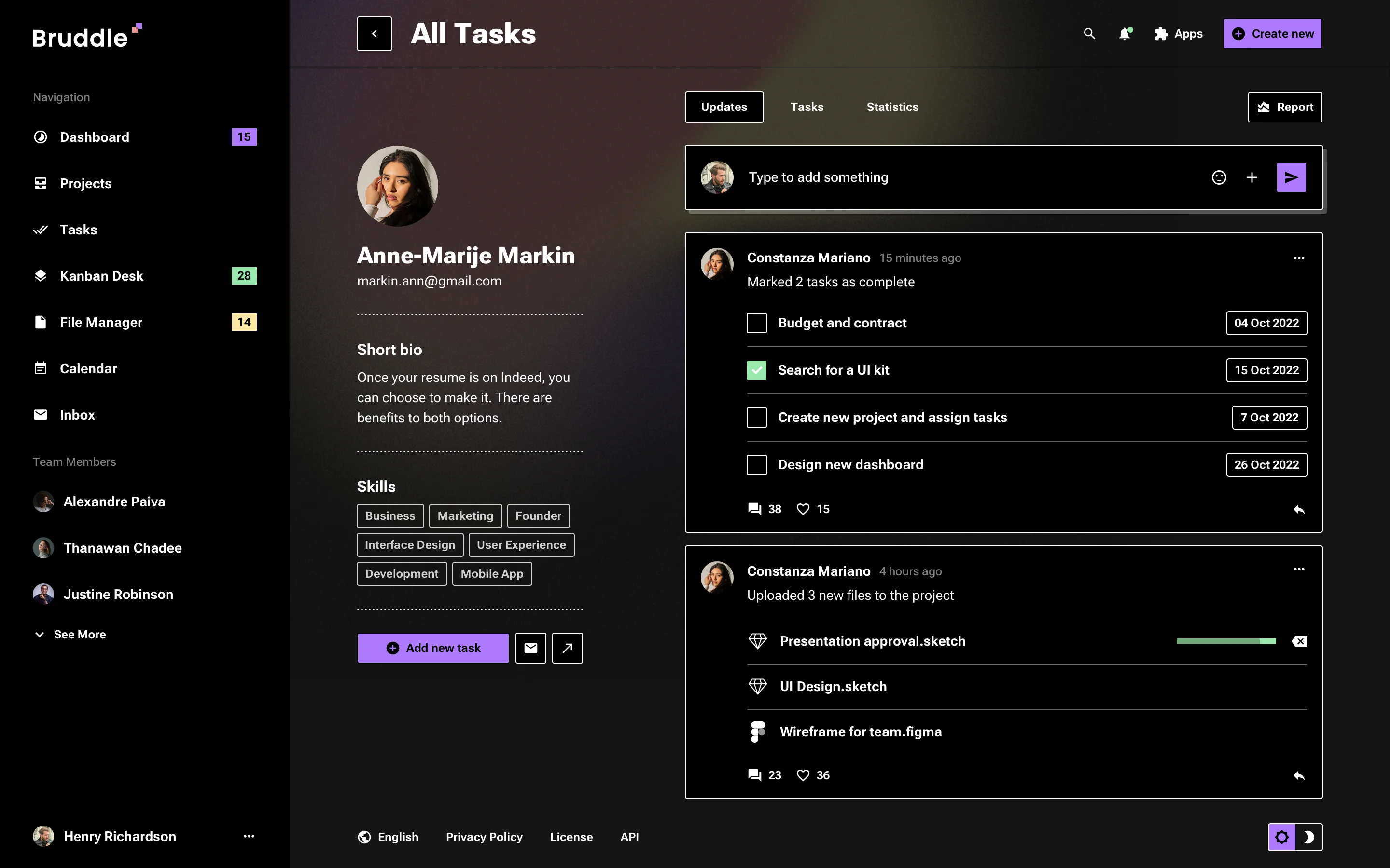 Neo-brutalism user settings page design