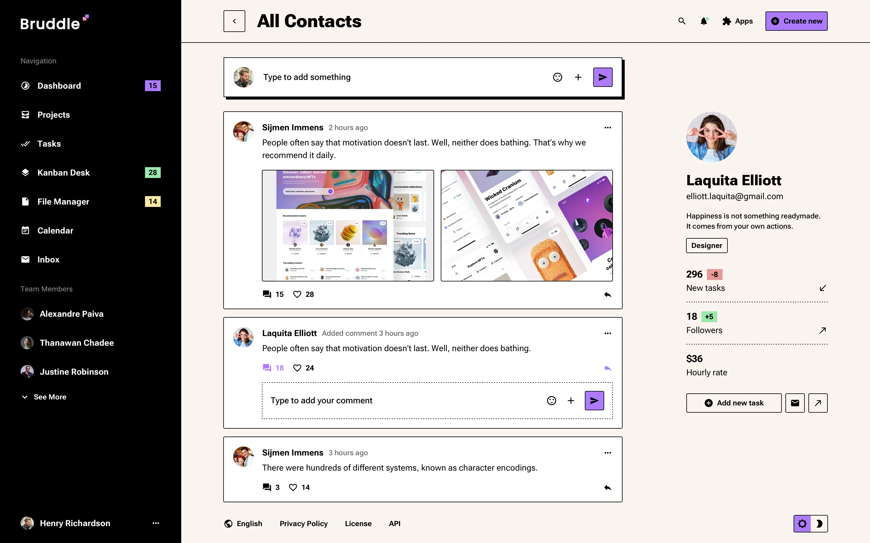Neo-brutalism dashboard design