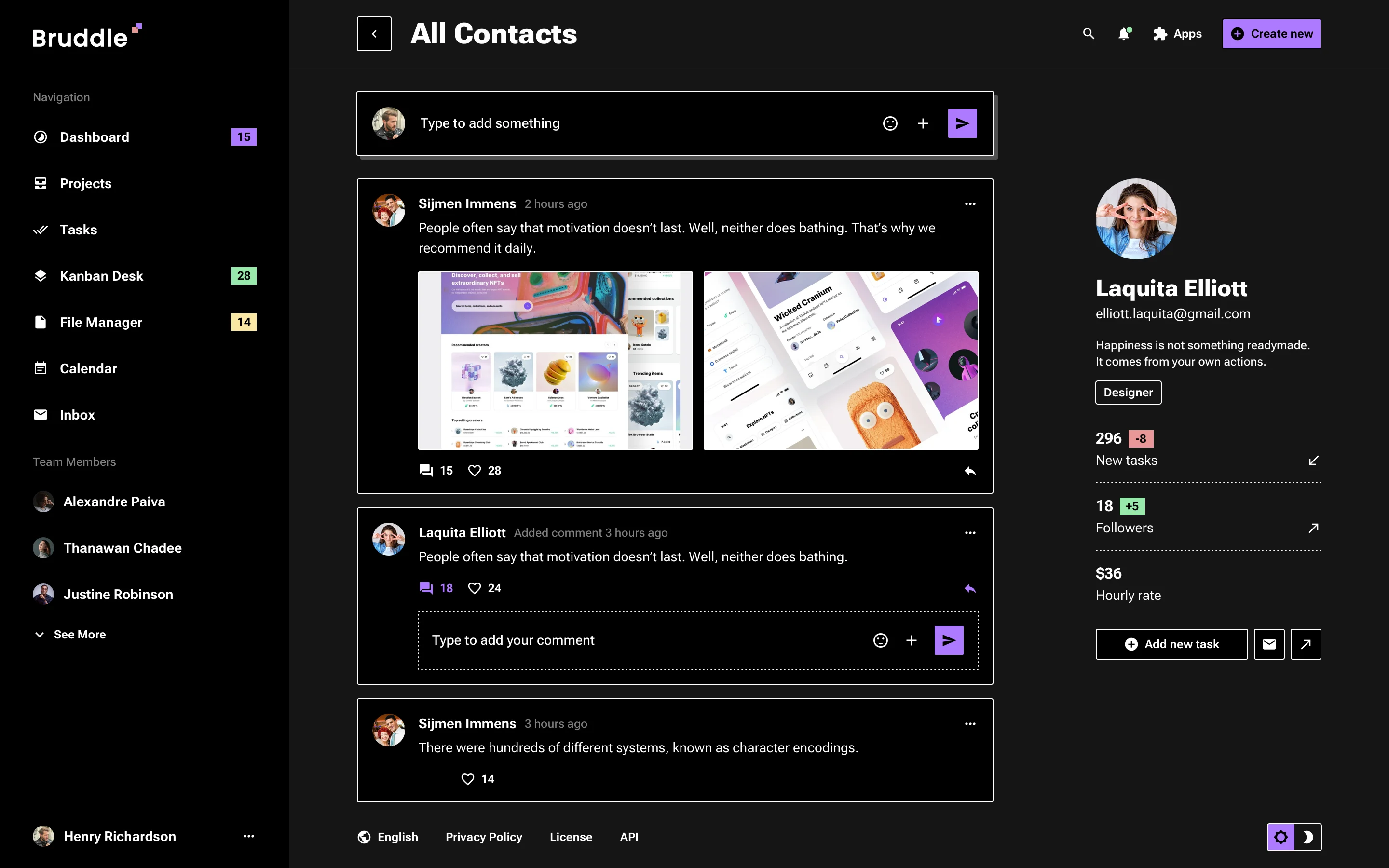 Neo-brutalism user settings page design