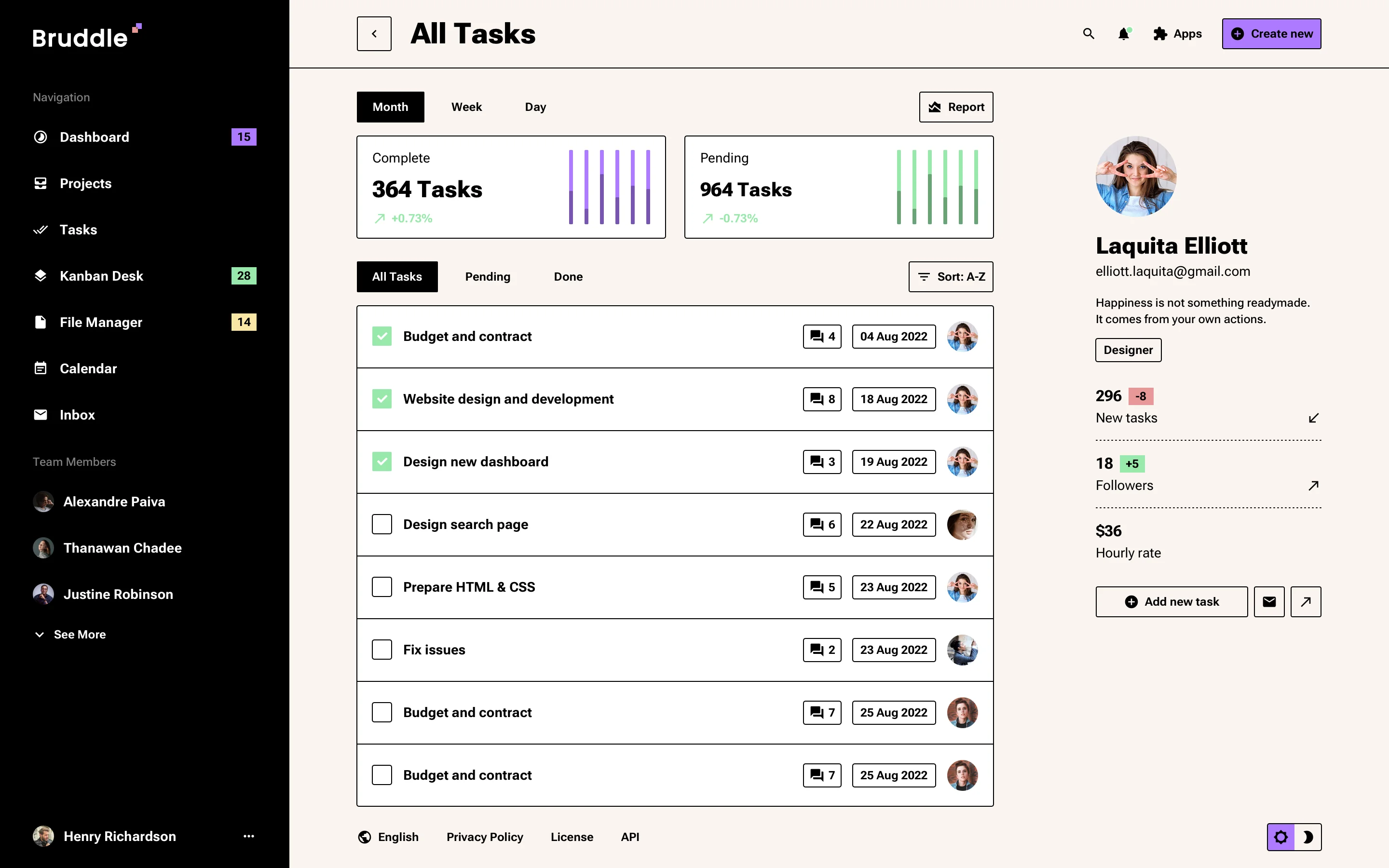 Neo-brutalism user profile UI design