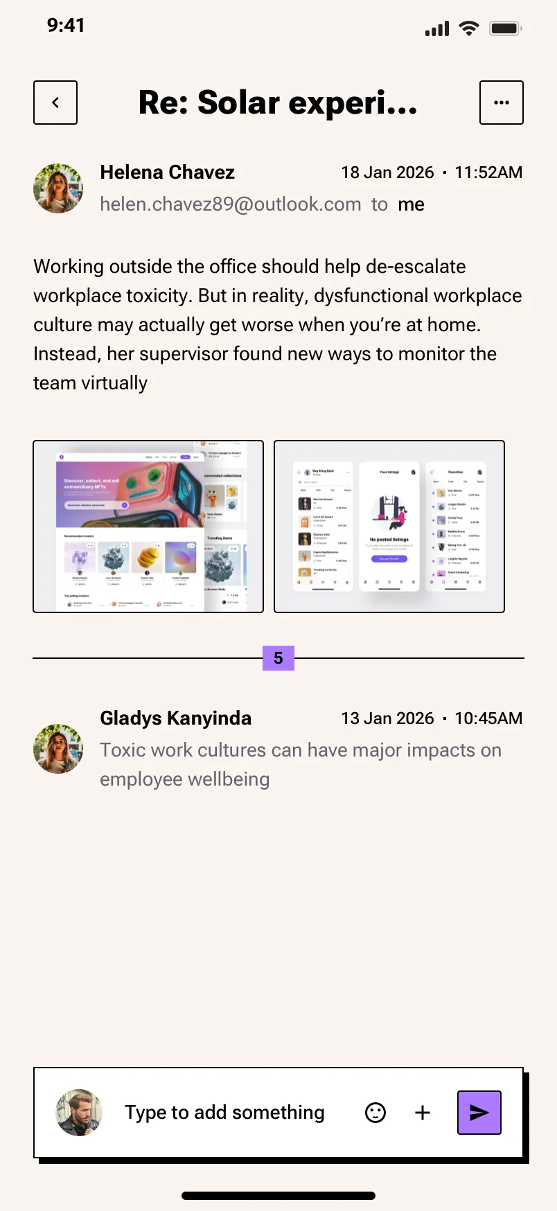Neo-brutalism mobile chat UI design
