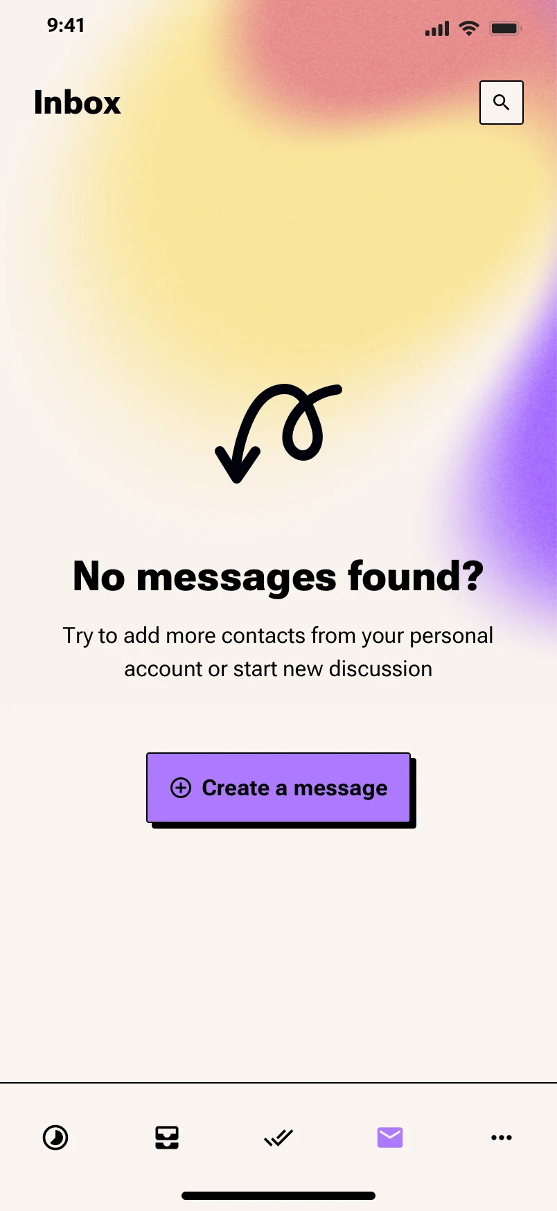 Neo-brutalism mobile char app design