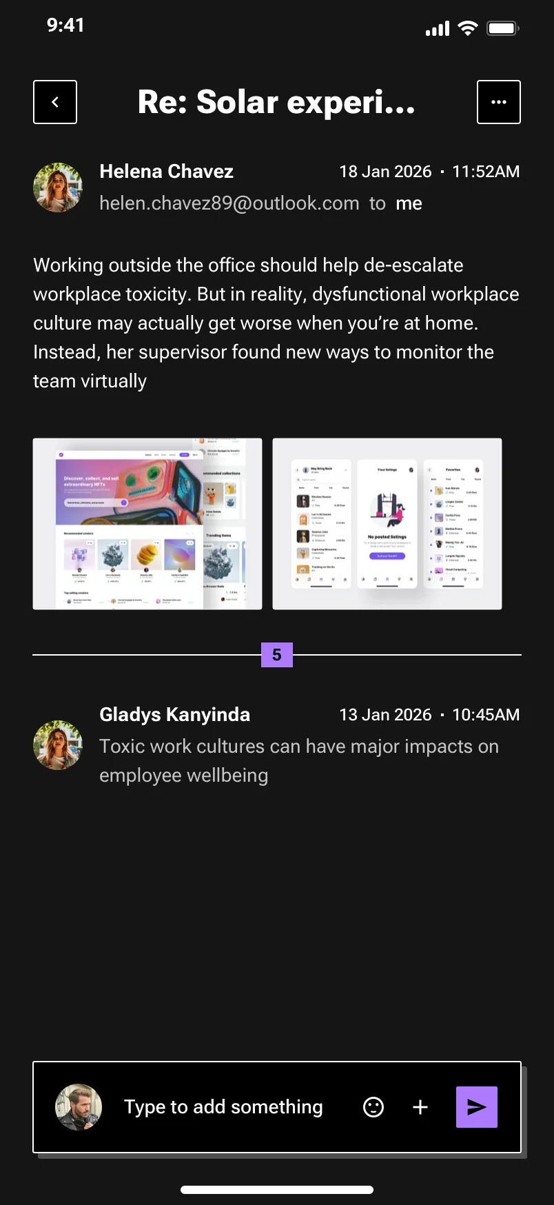 Neo-brutalism gmail UI design
