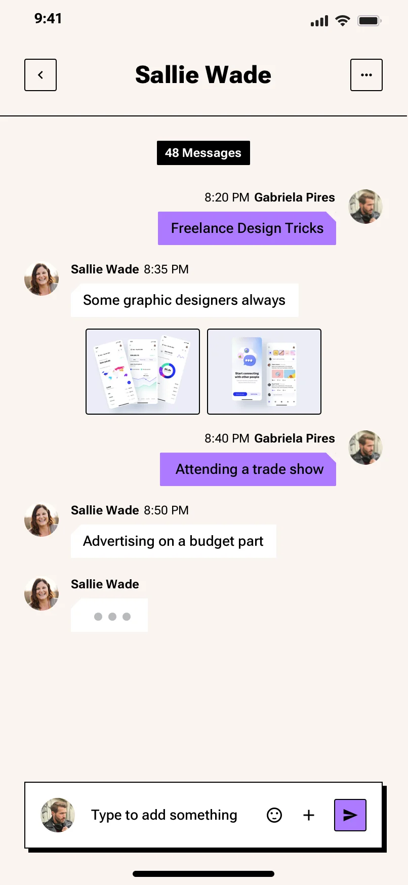 Neo-brutalism mail app UI design